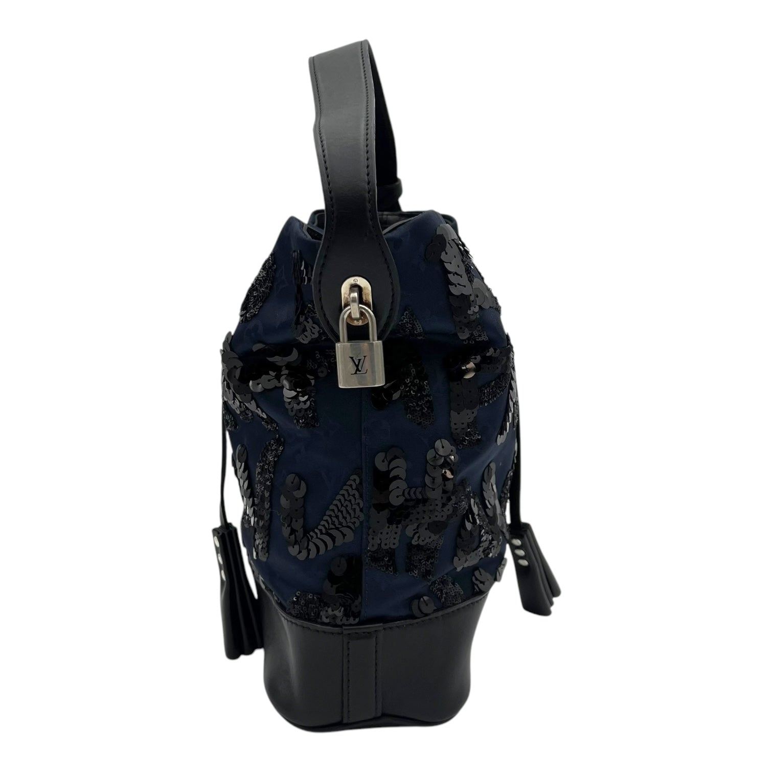 Spotlight Shoulder Bag Blue in Canvas, Silver hardware