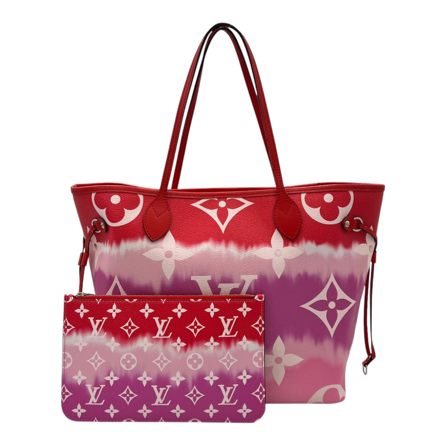 Neverfull Tote Bag Pink in Calfskin, Gold hardware