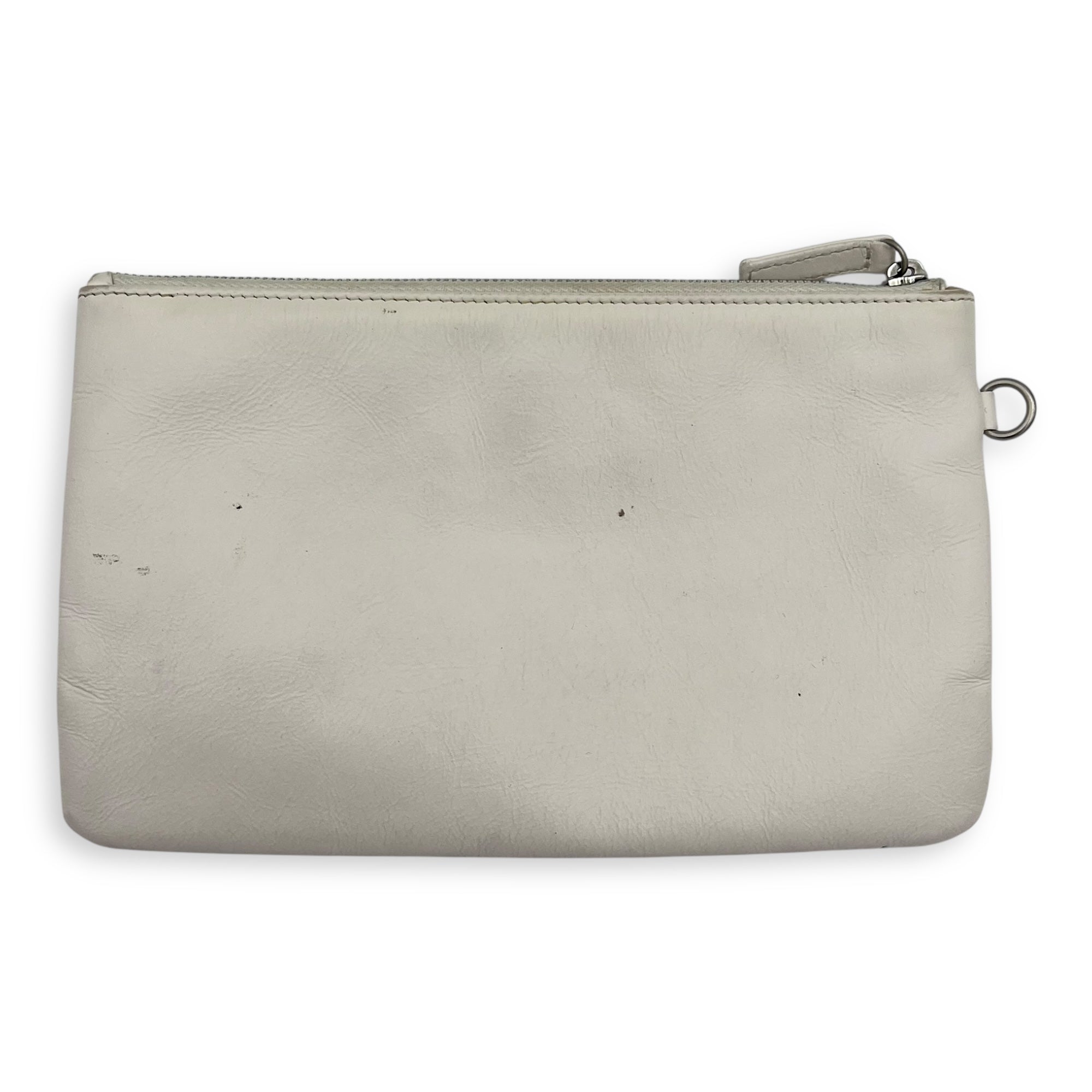 22 Tote Tote Bag Small White in Calfskin, Silver hardware