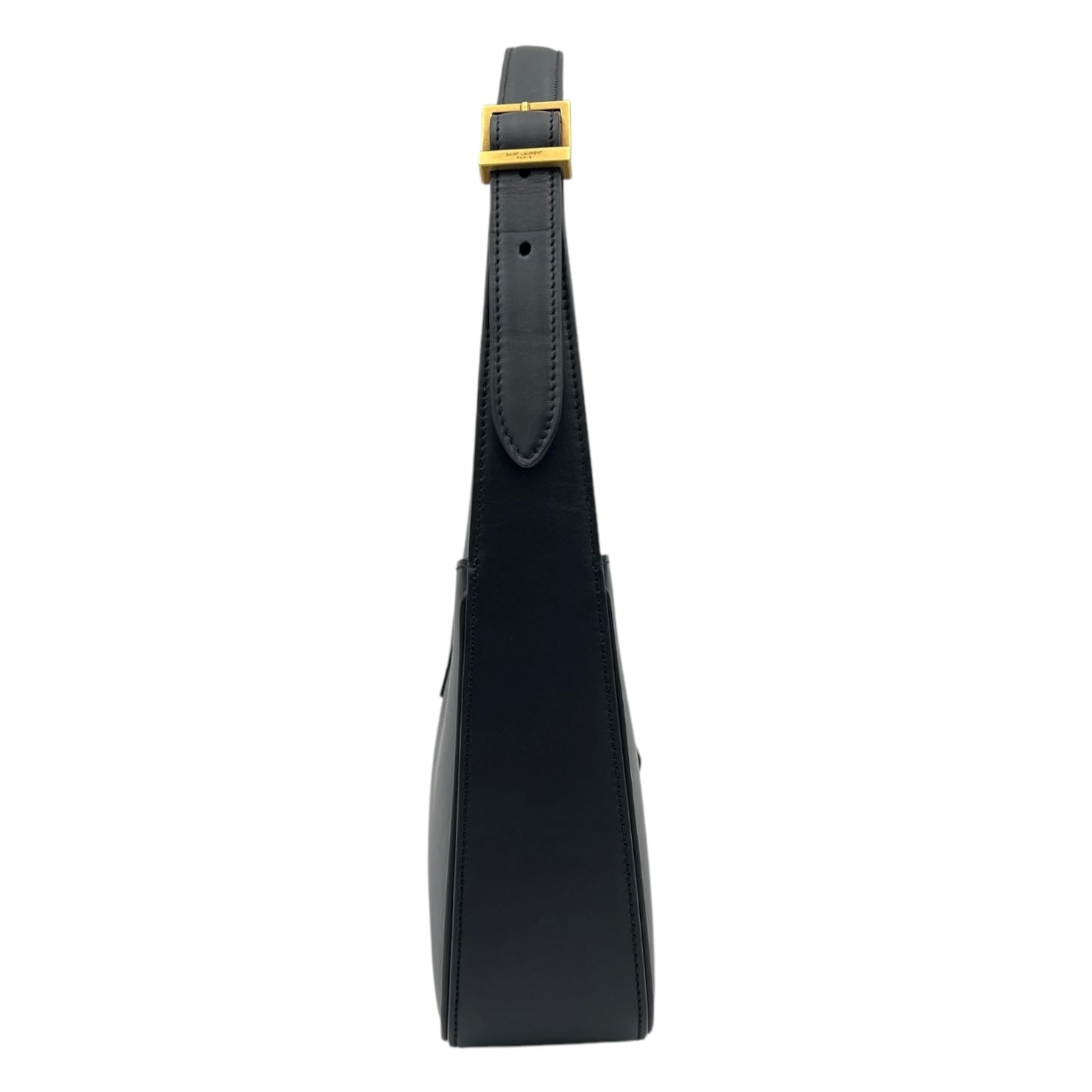 Le 5 A 7 Shoulder Bag Black in Calfskin, Gold hardware