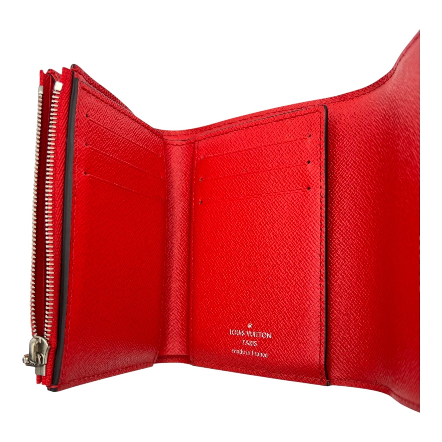 Twist Wallet Red in Epi Leather, Silver hardware
