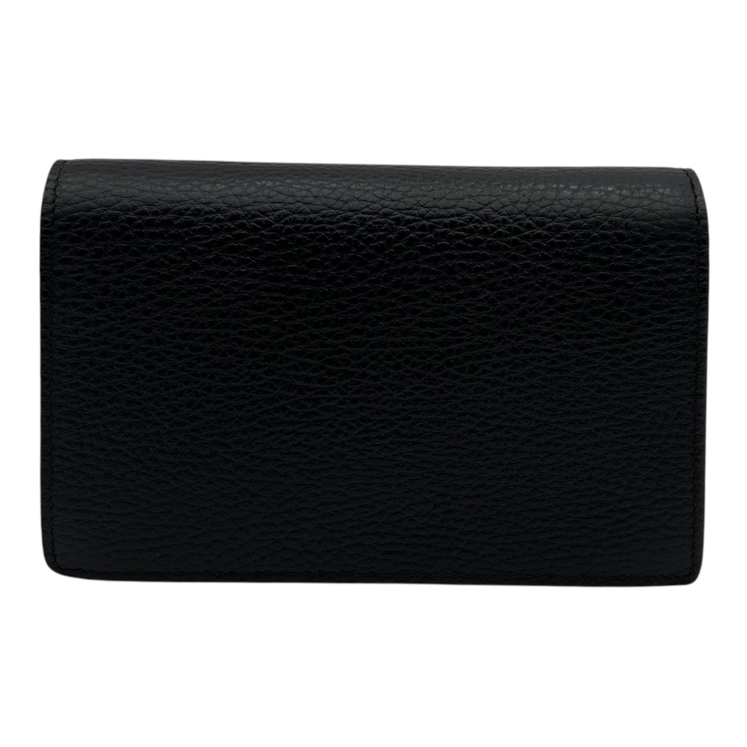 Dionysus Super Mini Black Crossbody Bag in Calfskin, Silver hardware