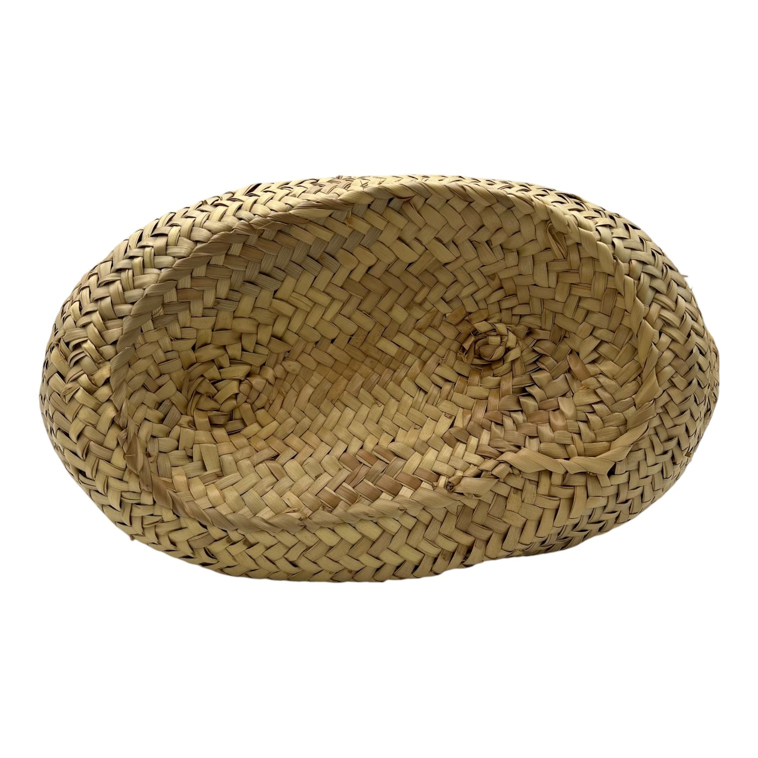 Anagram Basket Beige Shoulder Bag in Raffia, Silver hardware