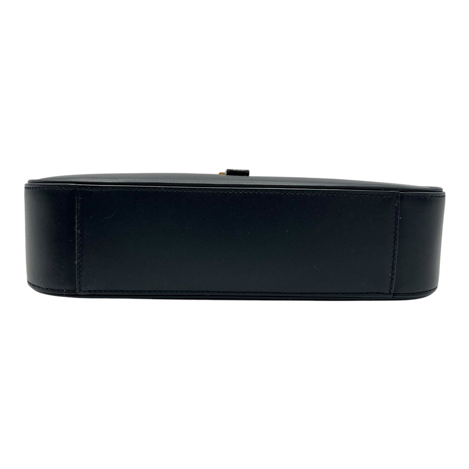Le 5 A 7 Shoulder Bag Black in Calfskin, Gold hardware