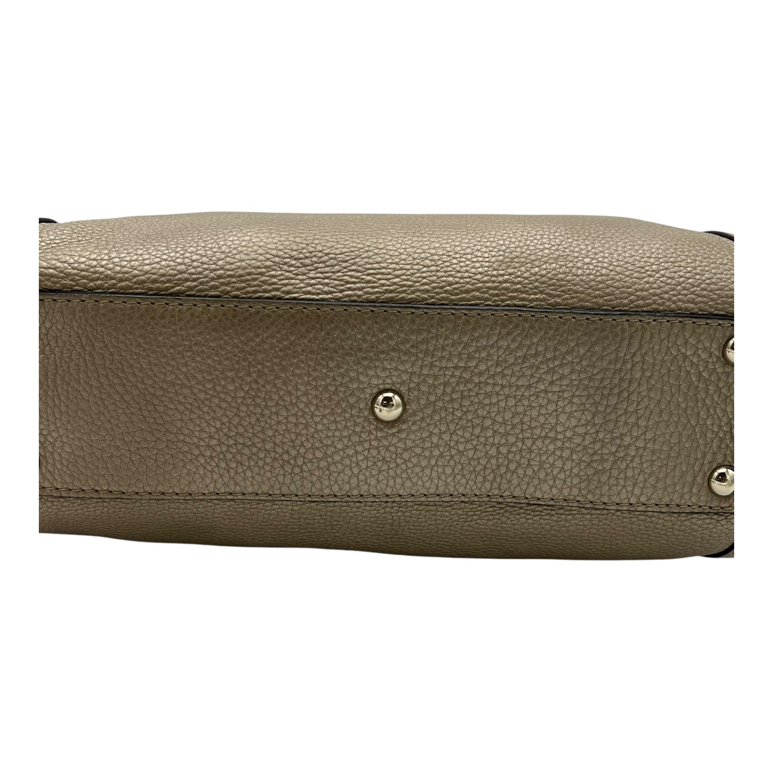 Twist Shoulder Bag Gold in Calfskin, Gold hardware