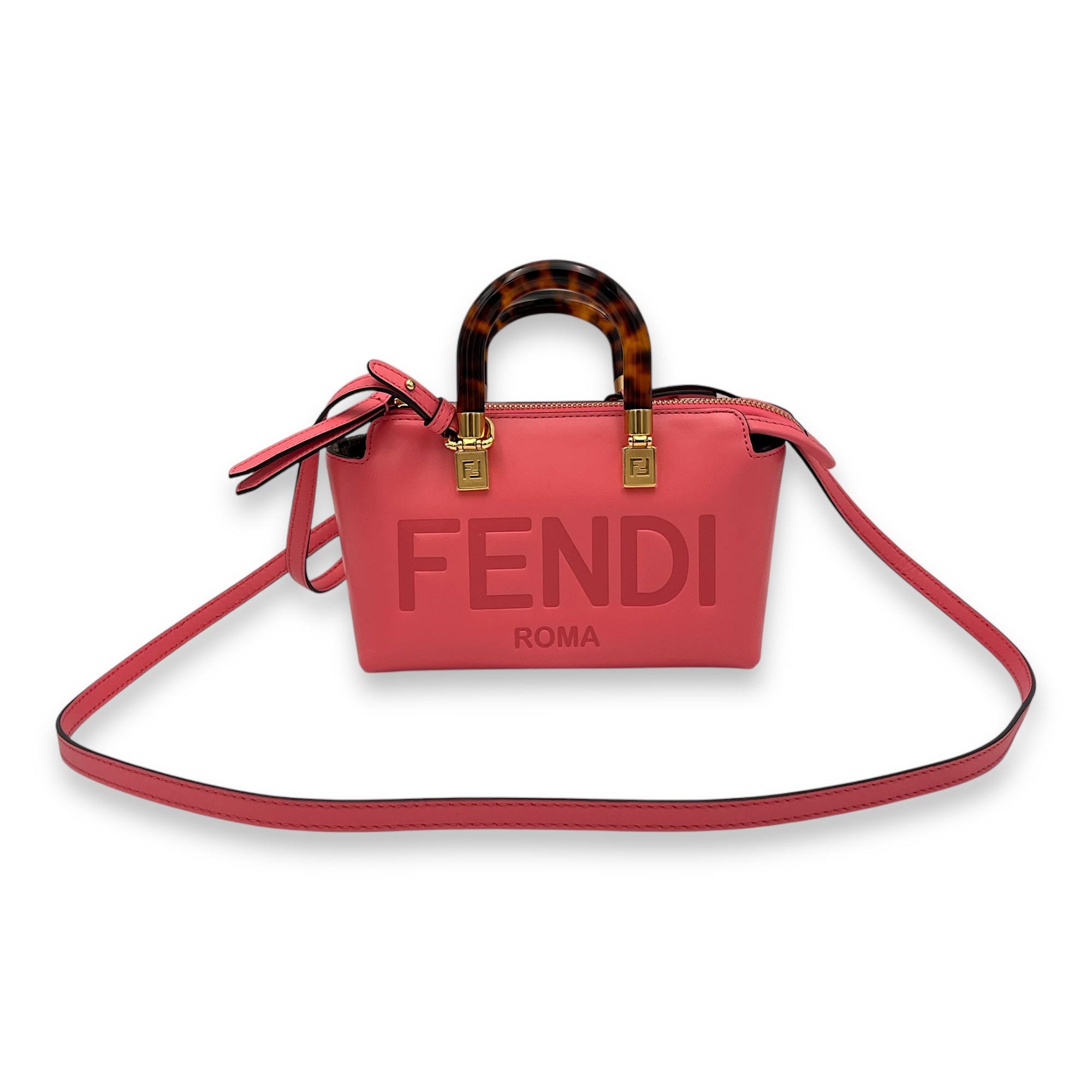 Dalia Top Handle Bag Pink in Calfskin, Gold hardware