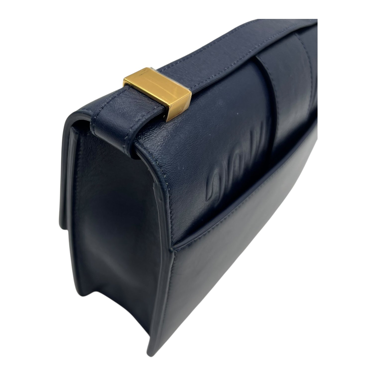 30 Montaigne Shoulder Bag Blue in Calfskin, Gold hardware