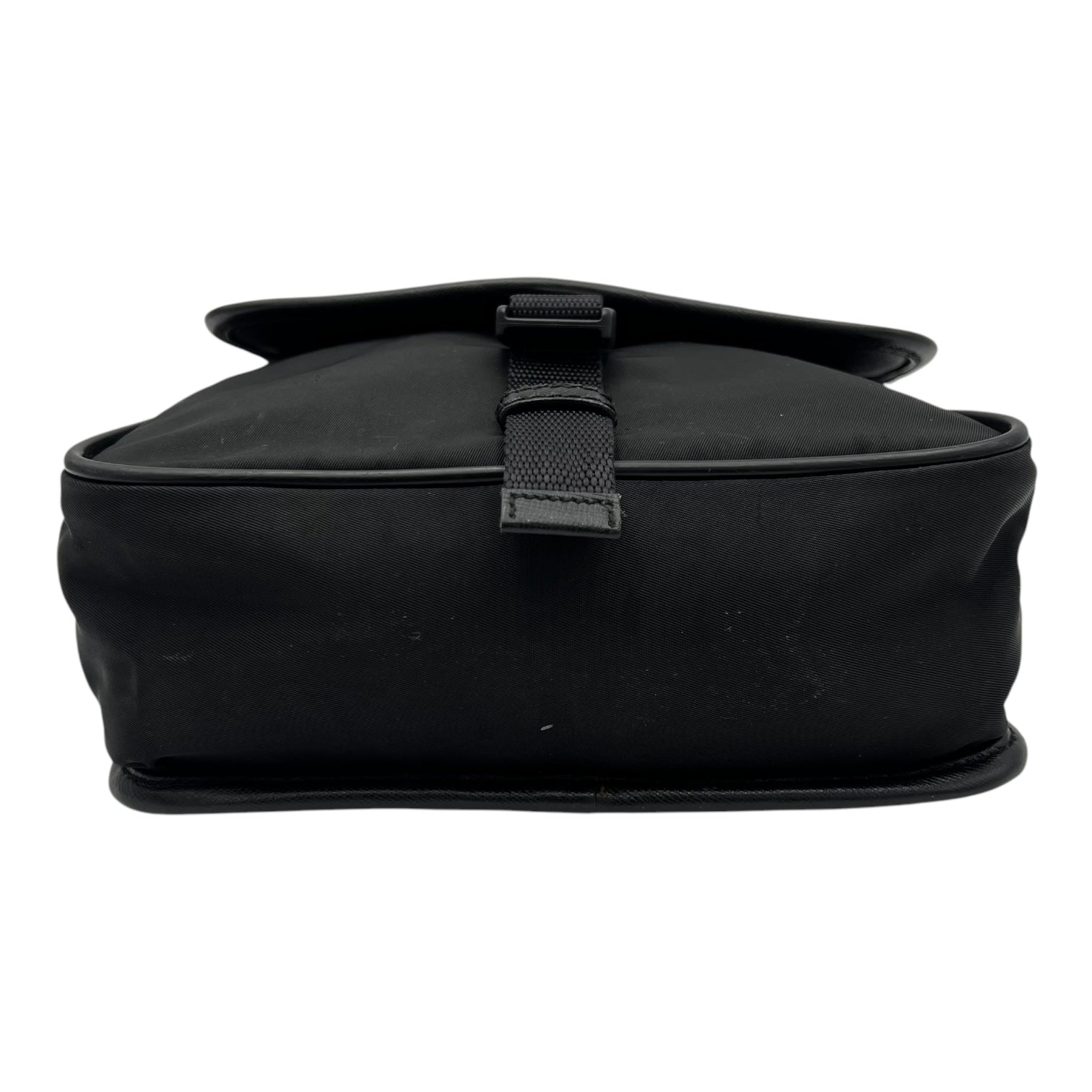 Logo Crossbody Bag Black in Nylon, Silver hardware