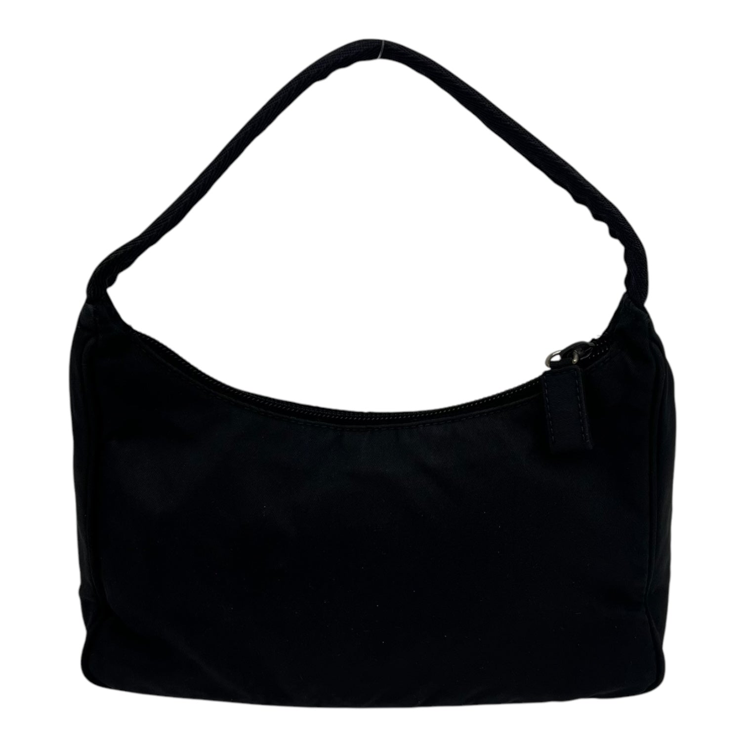 Re-Edition Shoulder Bag Black in Nylon, Silver hardware