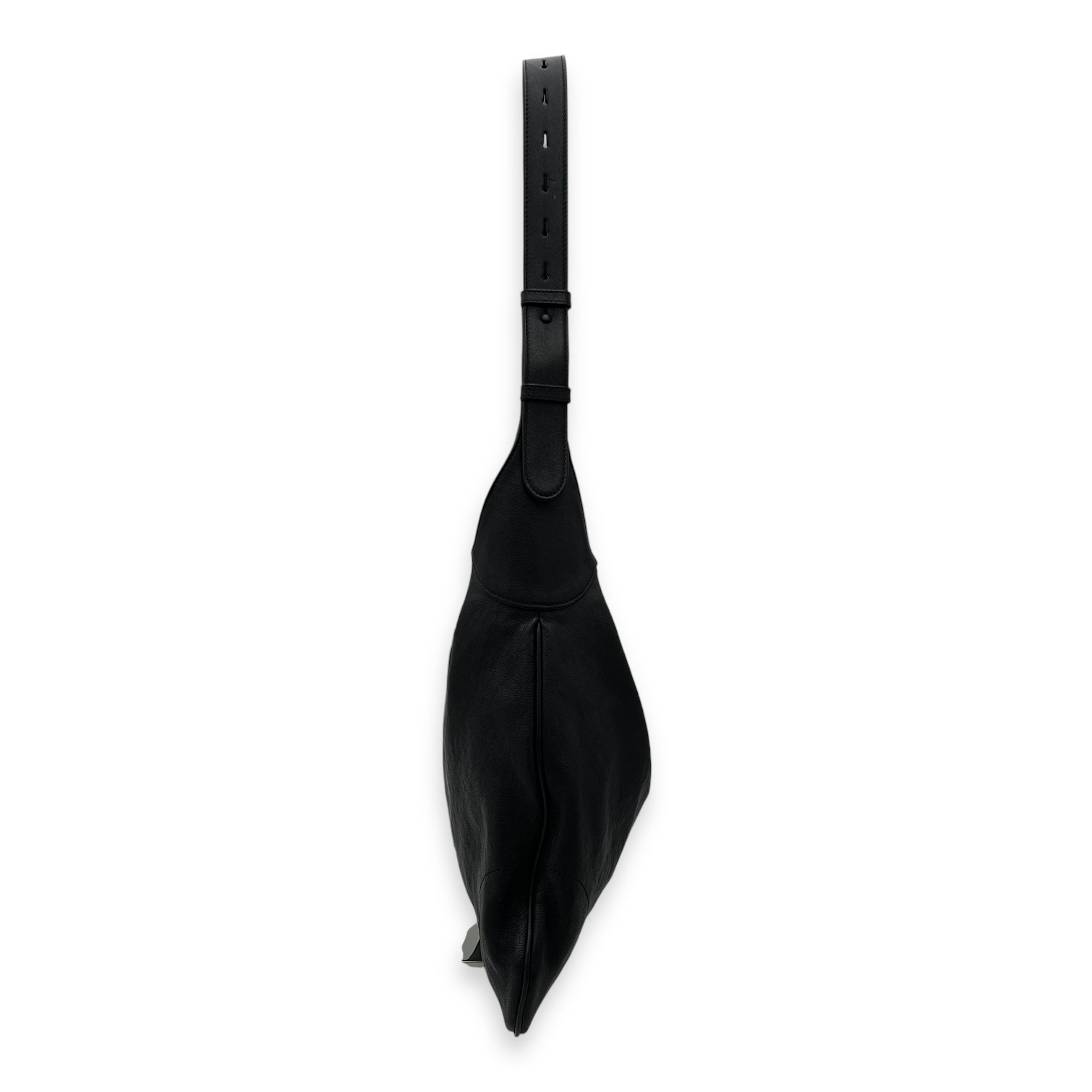 Aphrodite Shoulder Bag Black in Calfskin, Others hardware