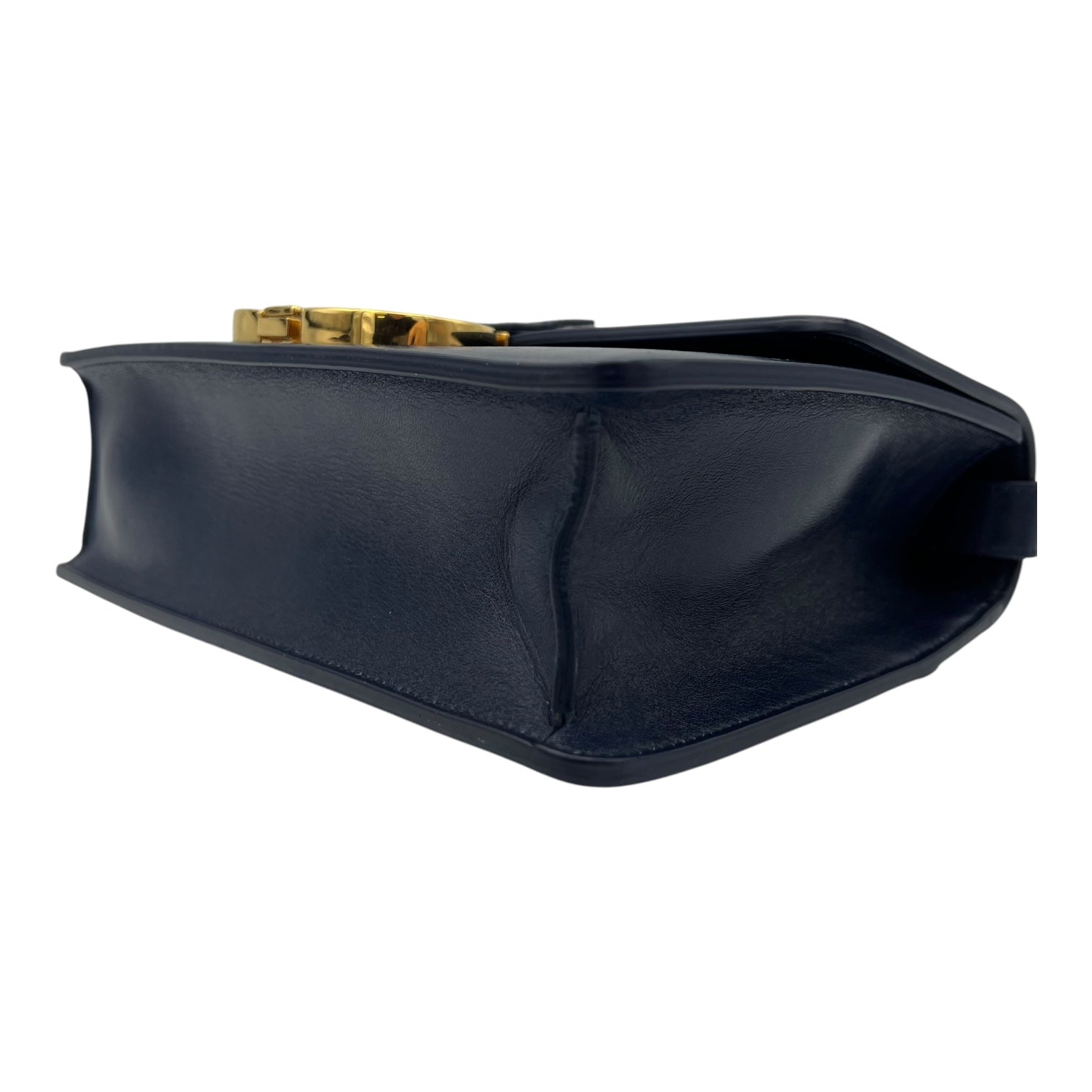 30 Montaigne Shoulder Bag Blue in Calfskin, Gold hardware