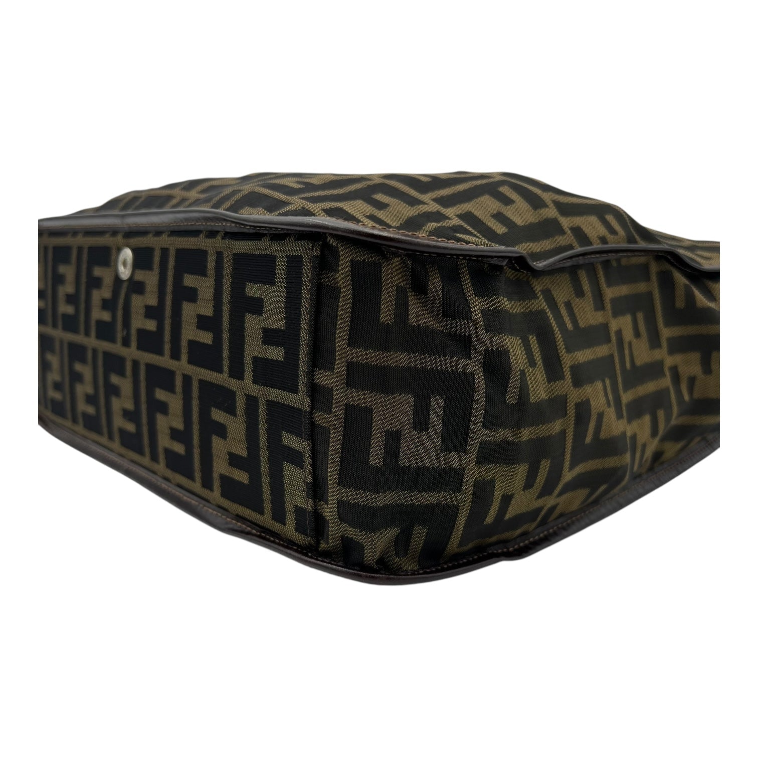 Zucca Tote Bag Brown in Jacquard, Gold hardware