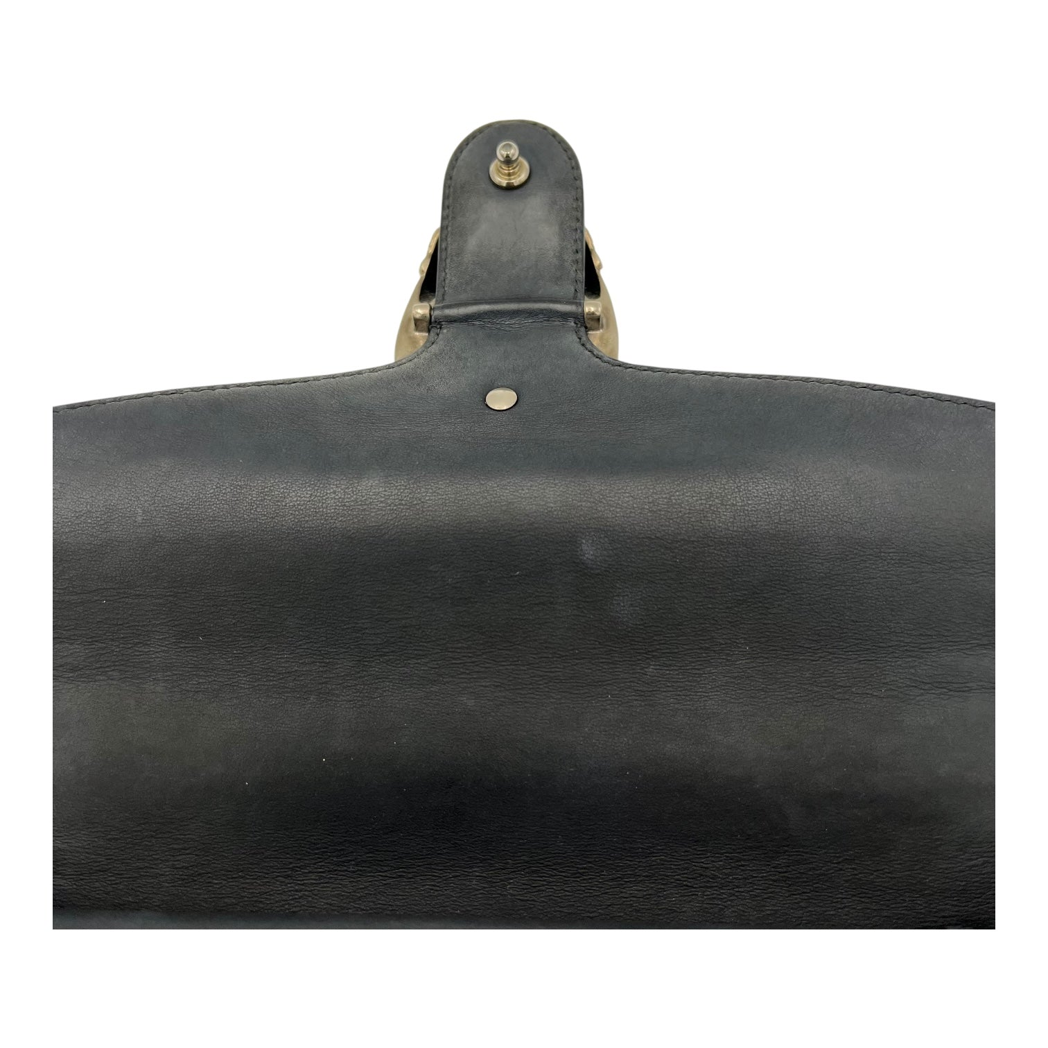 Dionysus Shoulder Bag Small Black in Suede Leather, Silver hardware