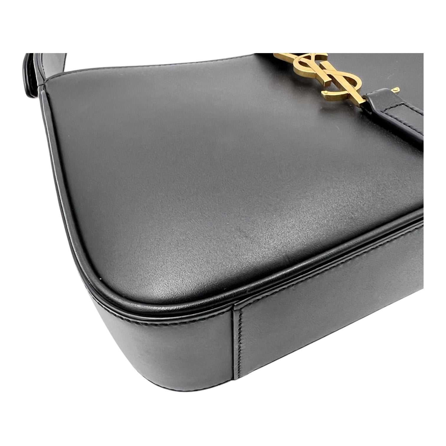 Le 5 A 7 Shoulder Bag Black in Calfskin, Gold hardware