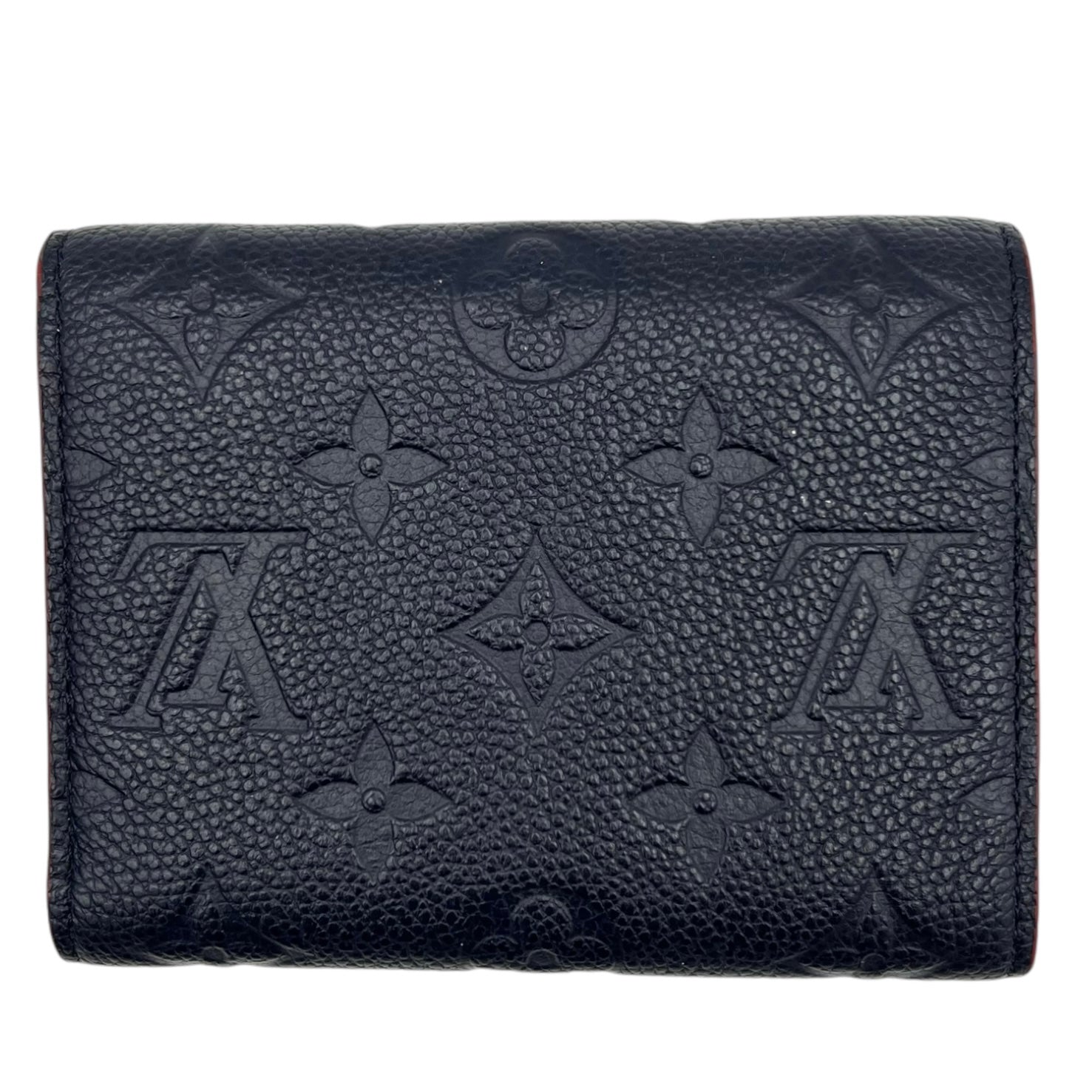 Victorine Wallet Blue in Empreinte Leather, Gold hardware