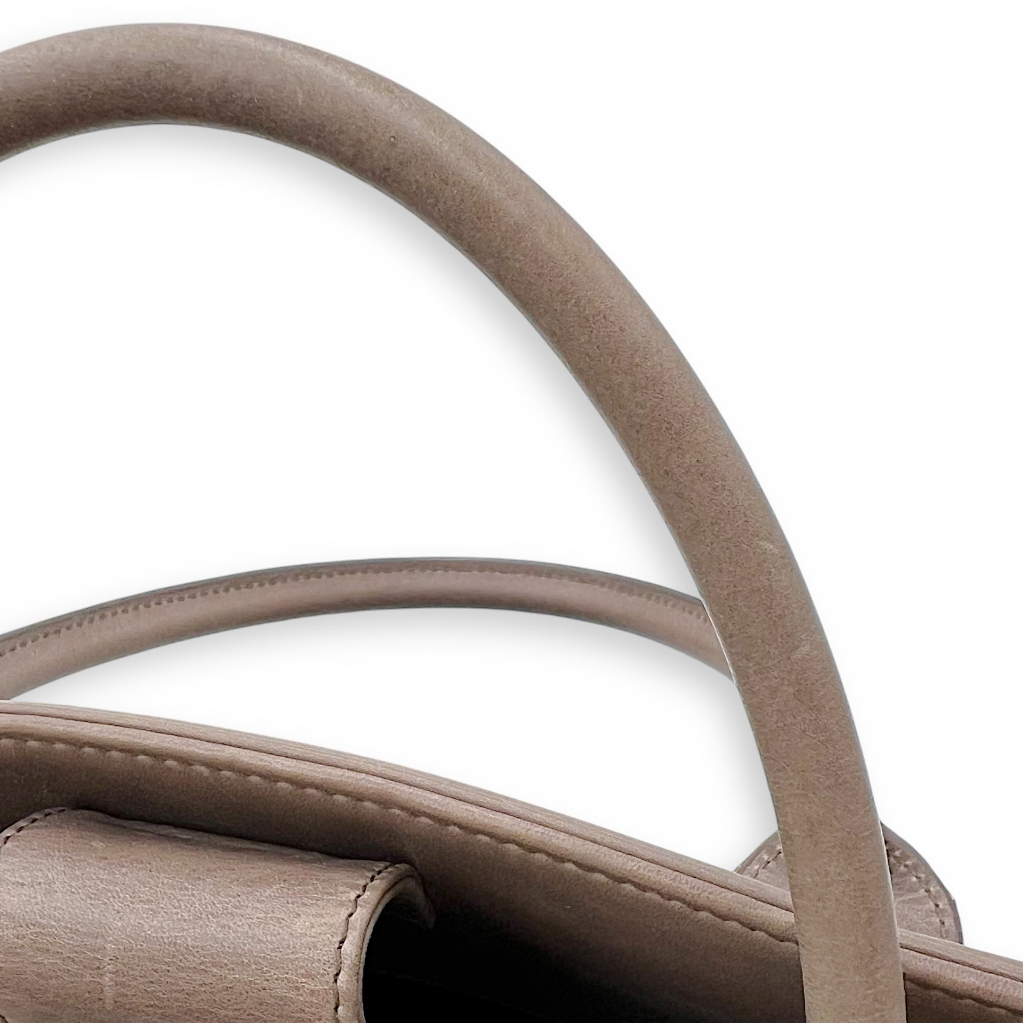 Boy Top Handle Bag Beige in Calfskin, Gunmetal hardware