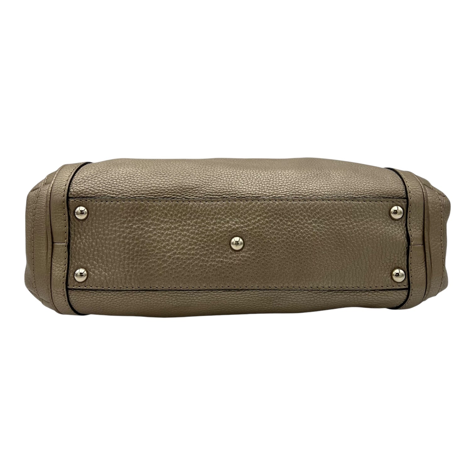 Twist Shoulder Bag Gold in Calfskin, Gold hardware