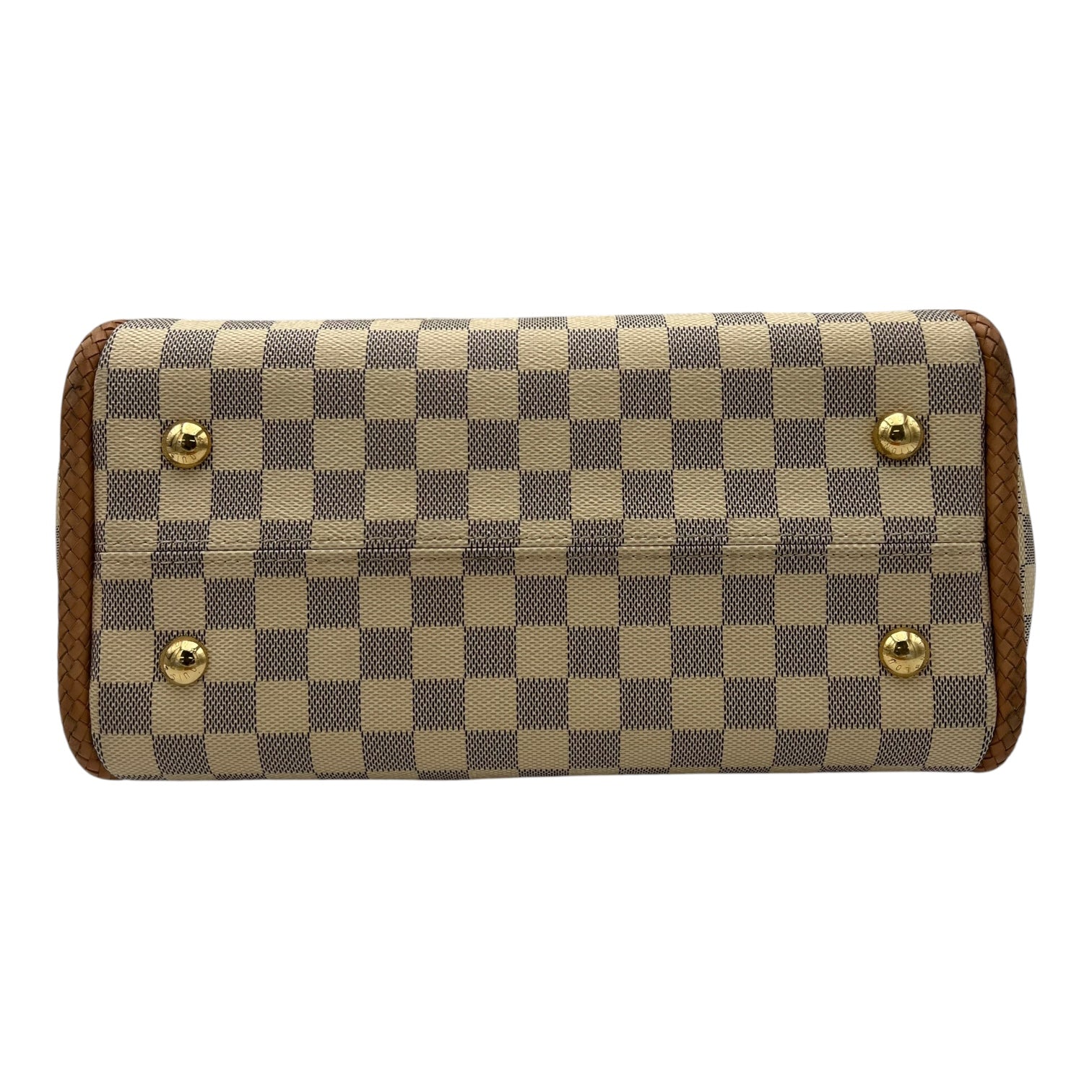 Propriano Shoulder Bag White in Coated Canvas, Gold hardware