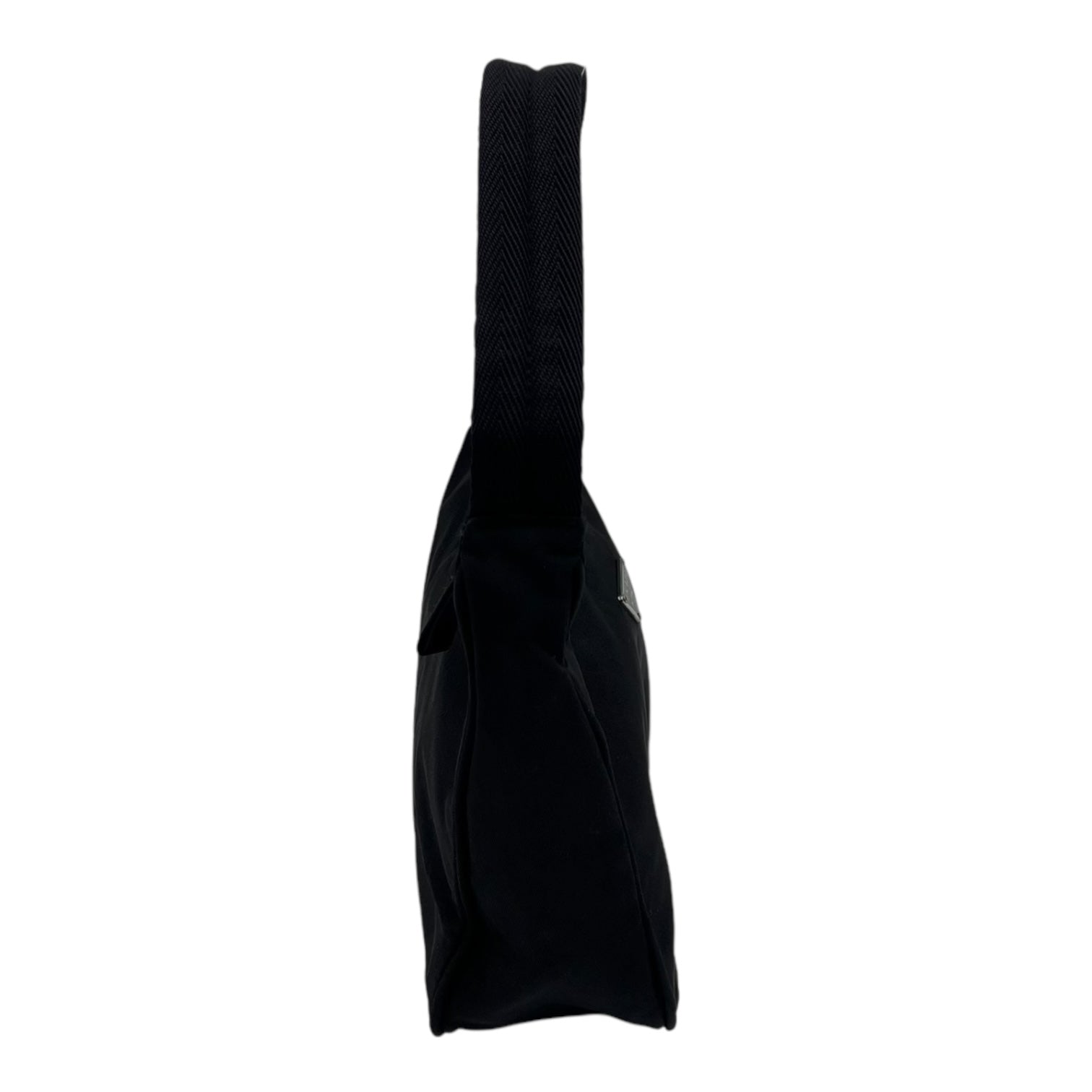 Re-Edition Shoulder Bag Black in Nylon, Silver hardware