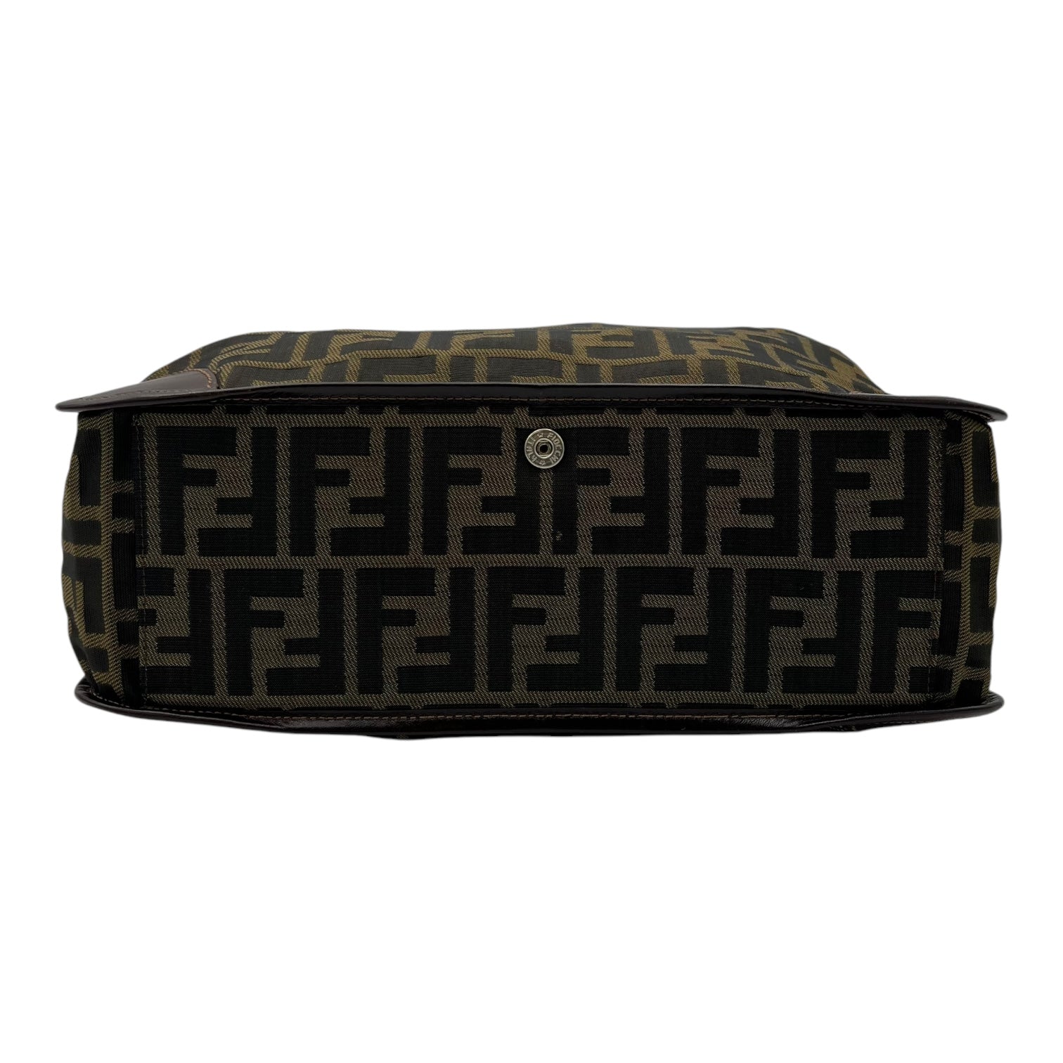 Zucca Tote Bag Brown in Jacquard, Gold hardware