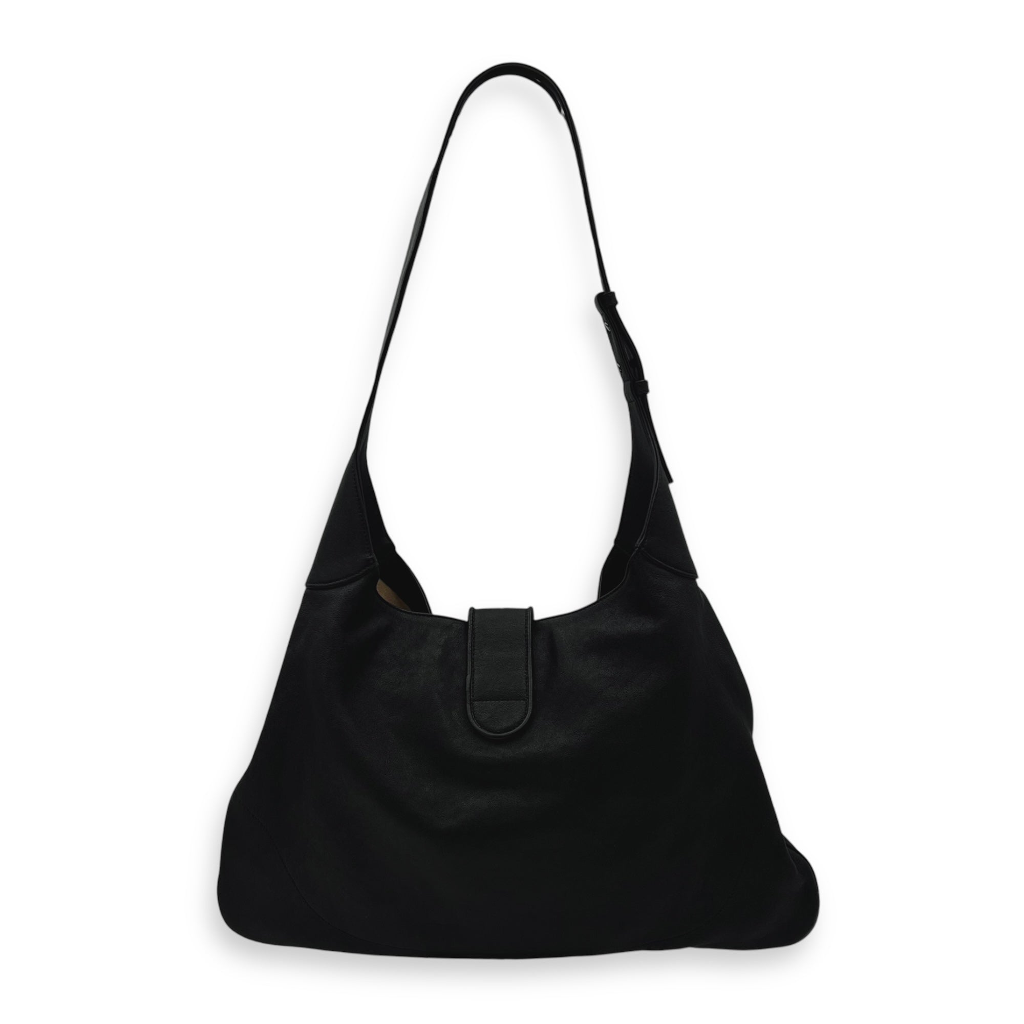 Aphrodite Shoulder Bag Black in Calfskin, Others hardware
