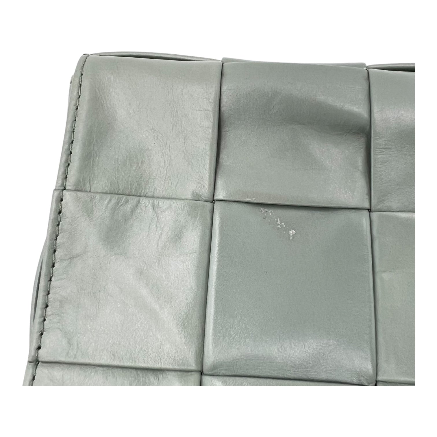 Cassette Crossbody Bag Green in Calfskin, Silver hardware