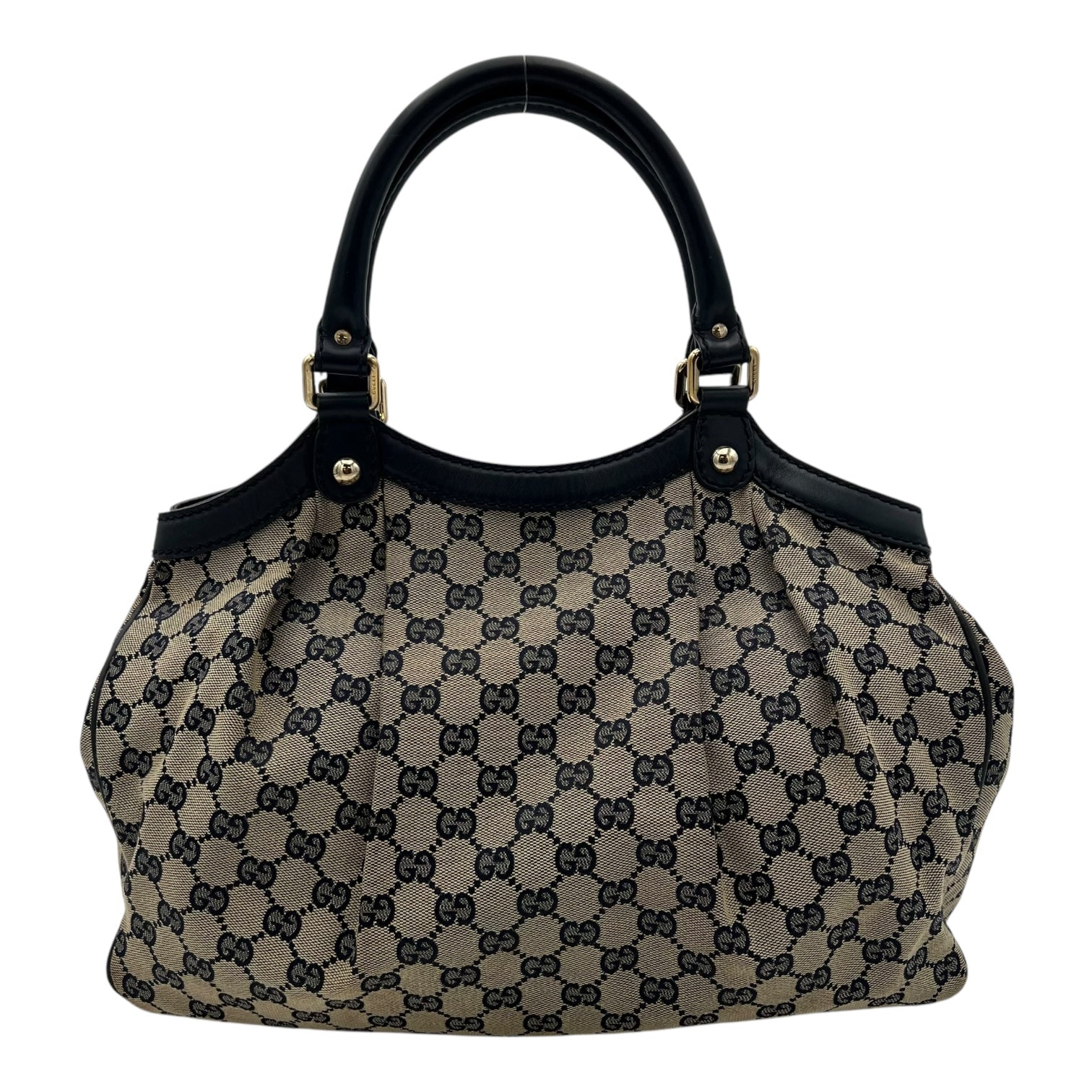 Sukey Shoulder Bag Black in Canvas, Gold hardware