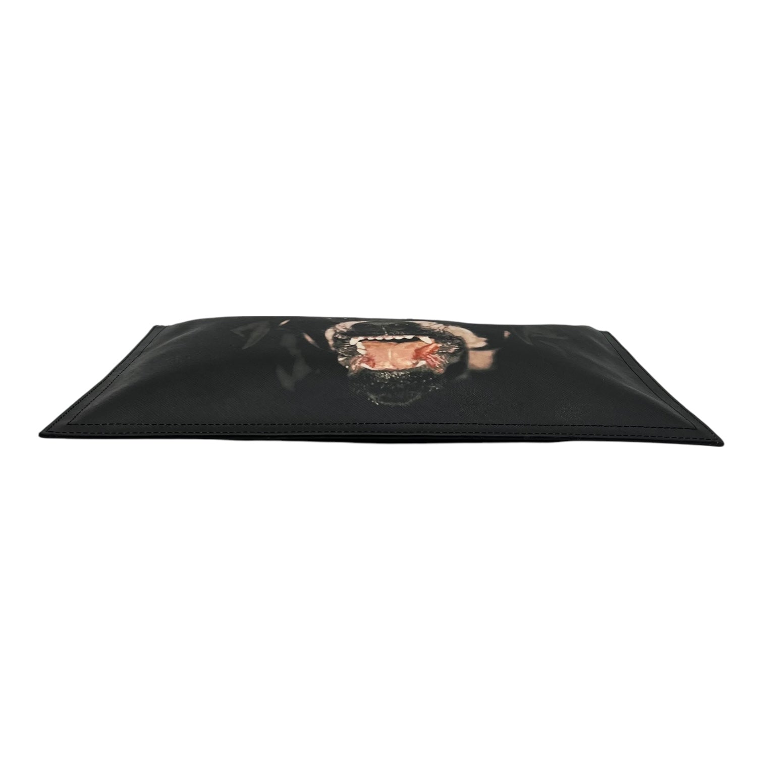 Rottweiler Clutch Black in Calfskin, Silver hardware