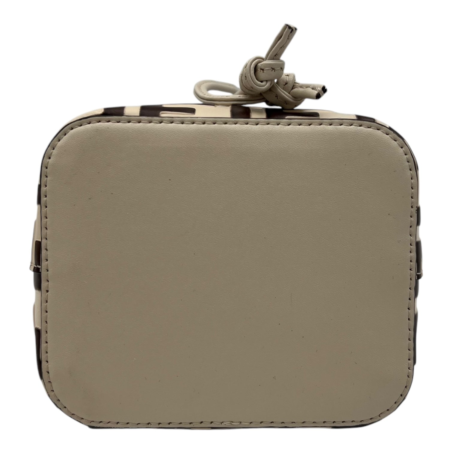 Mon Tresor Mini Brown Bucket Bag in Calfskin, Gold hardware