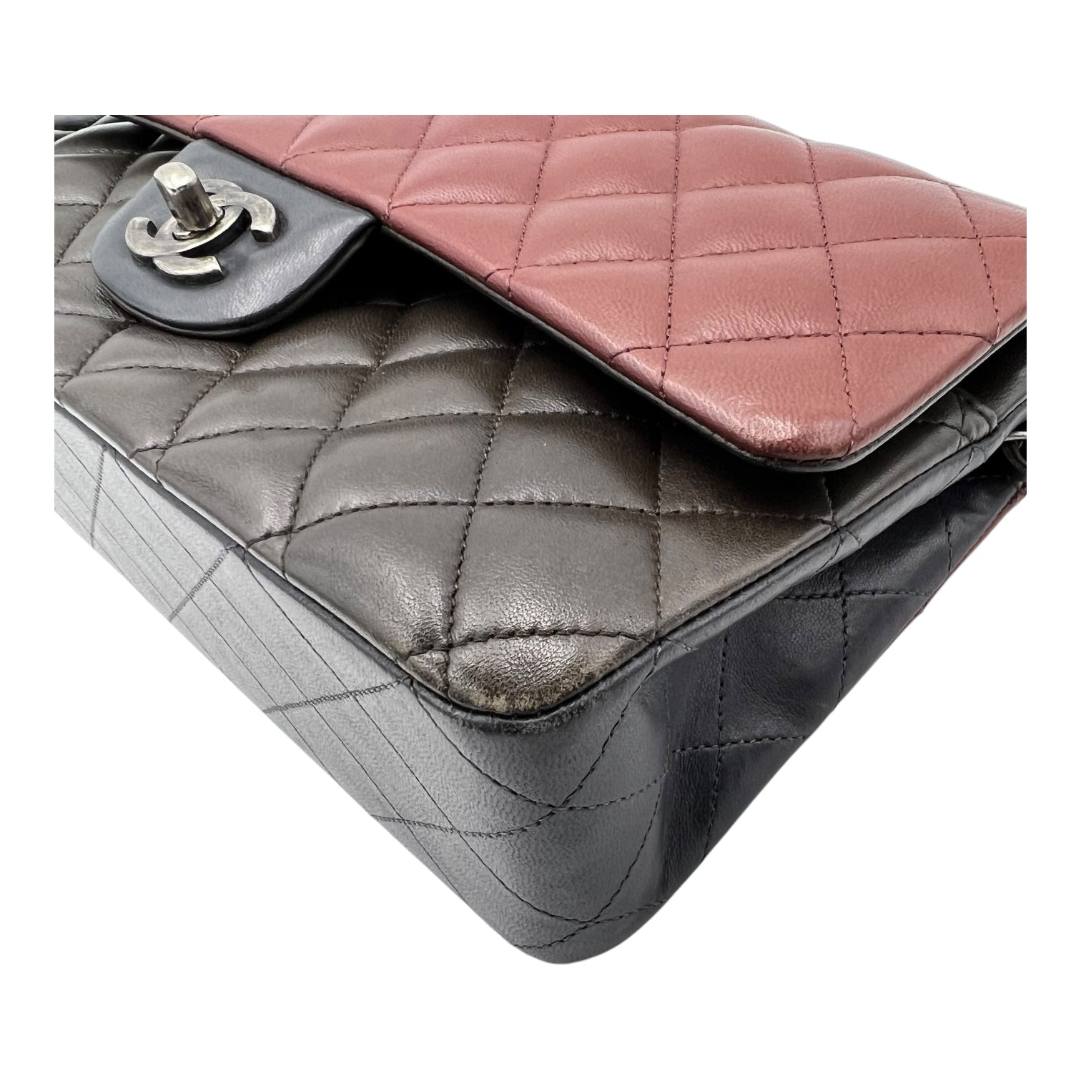 Classic Shoulder Bag Medium Multi-colour in Lambskin, Ruthenium hardware
