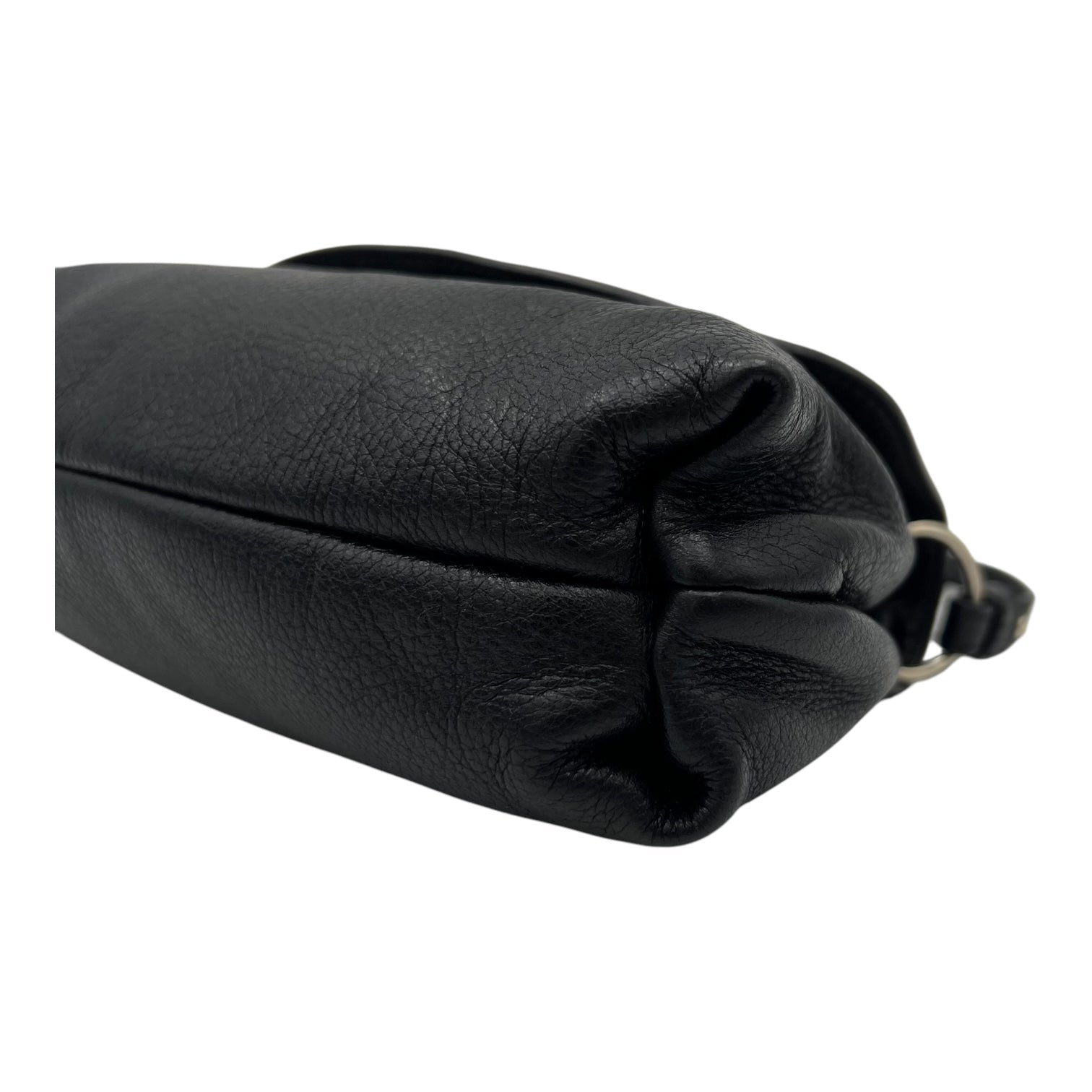 Lily Shoulder Bag Black in Calfskin, Gold hardware