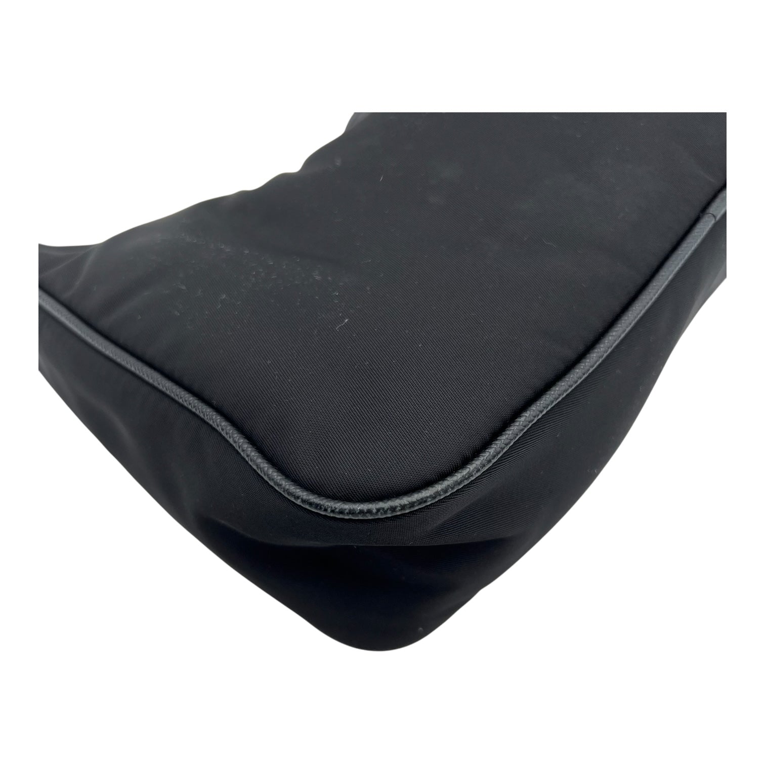 Re-Edition Shoulder Bag Black in Re-Nylon, Silver hardware