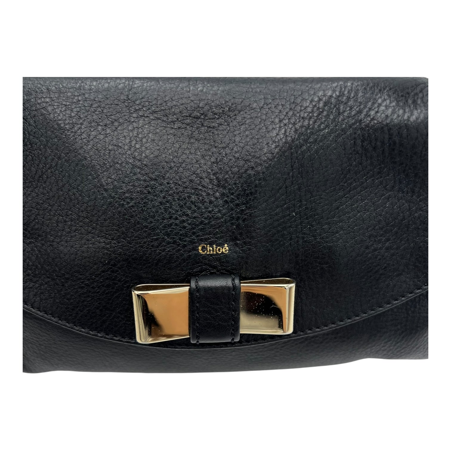 Lily Shoulder Bag Black in Calfskin, Gold hardware