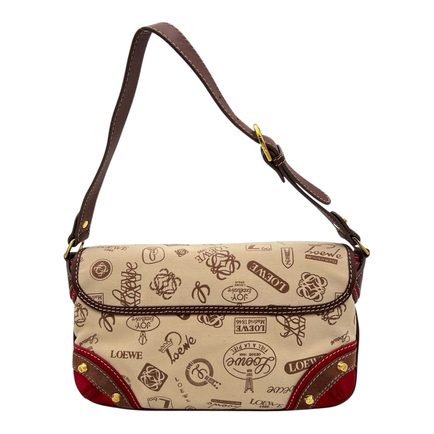 160th Anniversary  Shoulder Bag Multi-colour in Canvas, Gold hardware