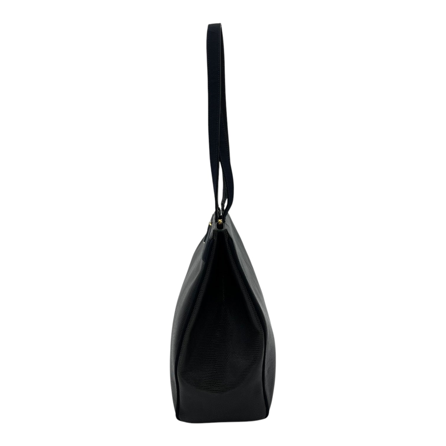 Vara Bow Blue Tote Bag in Calfskin, Gold hardware