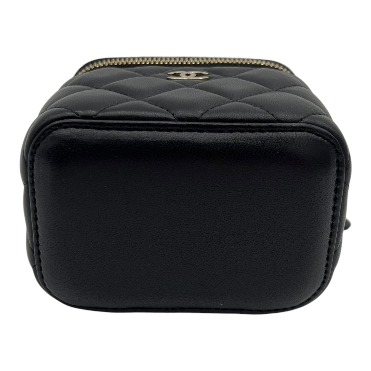 Vanity Crossbody Bag Black in Lambskin, Gold hardware
