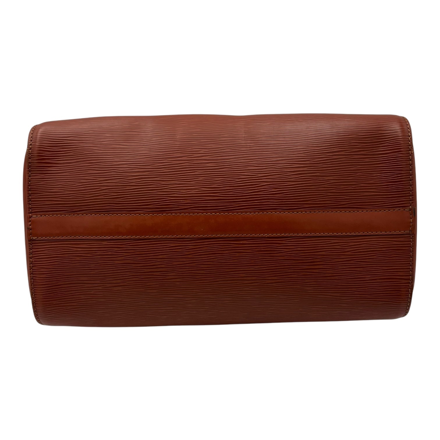 Speedy Brown Top Handle Bag in Epi Leather, Gold hardware