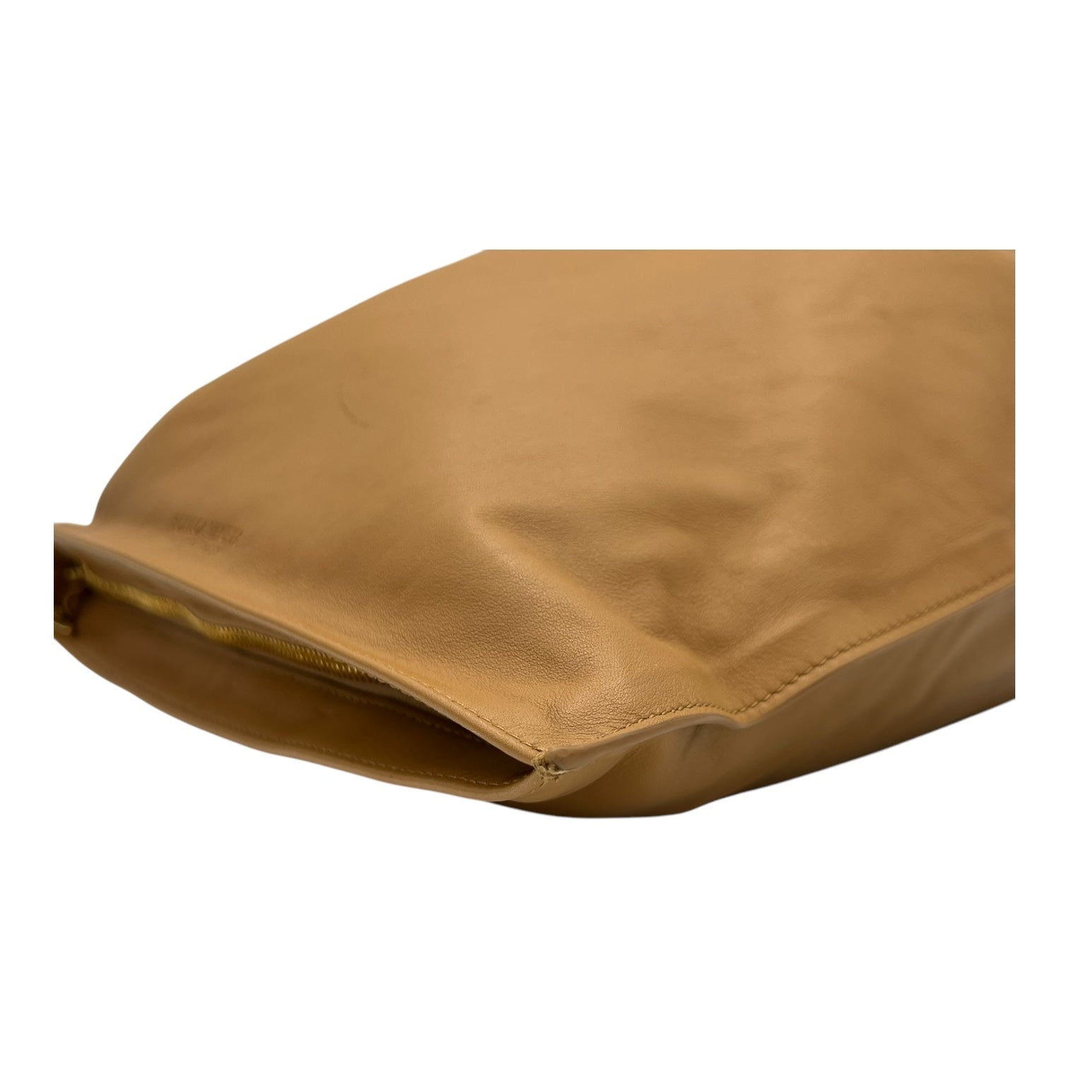 Twist Top Handle Bag Brown in Calfskin, Gold hardware