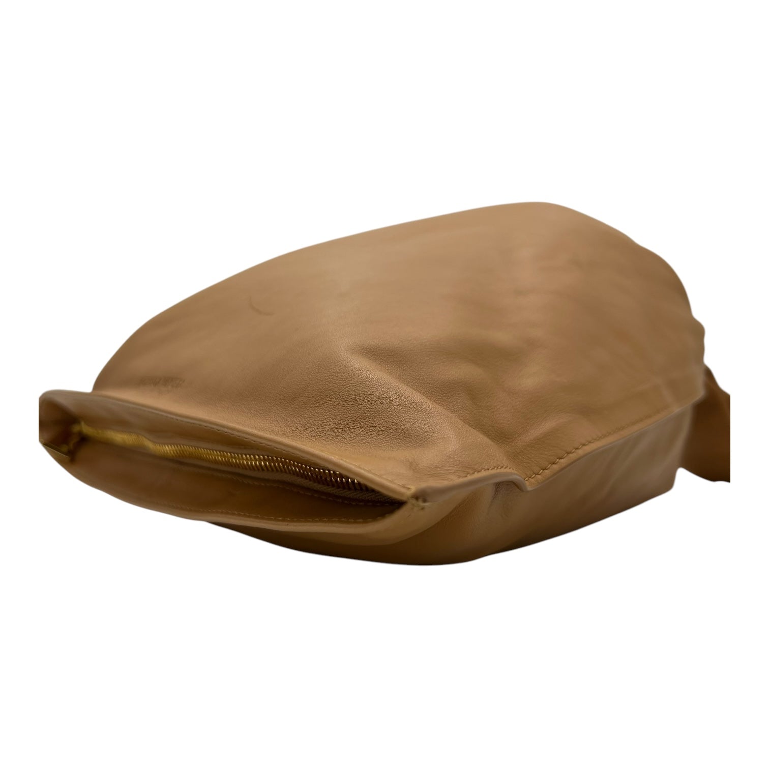 Twist Top Handle Bag Brown in Calfskin, Gold hardware