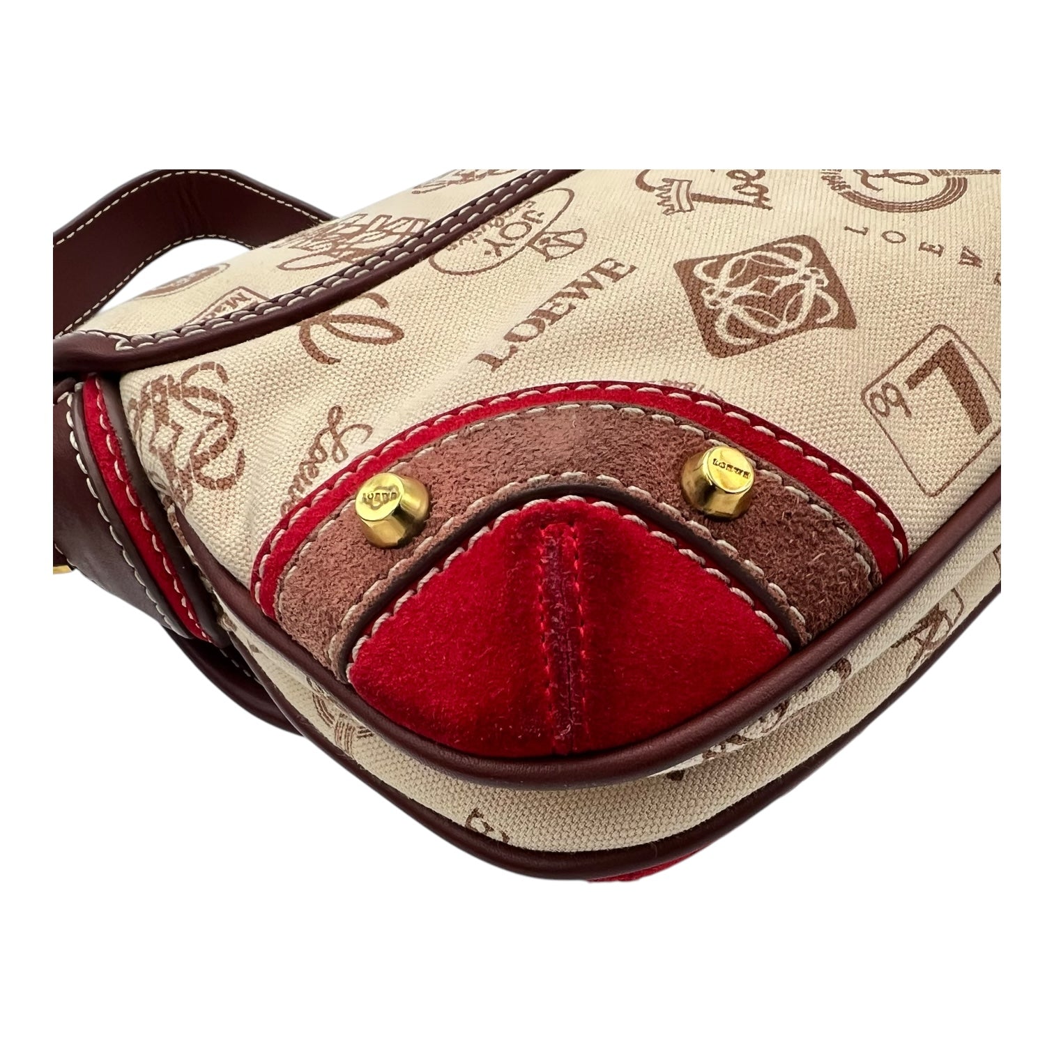 160th Anniversary  Shoulder Bag Multi-colour in Canvas, Gold hardware