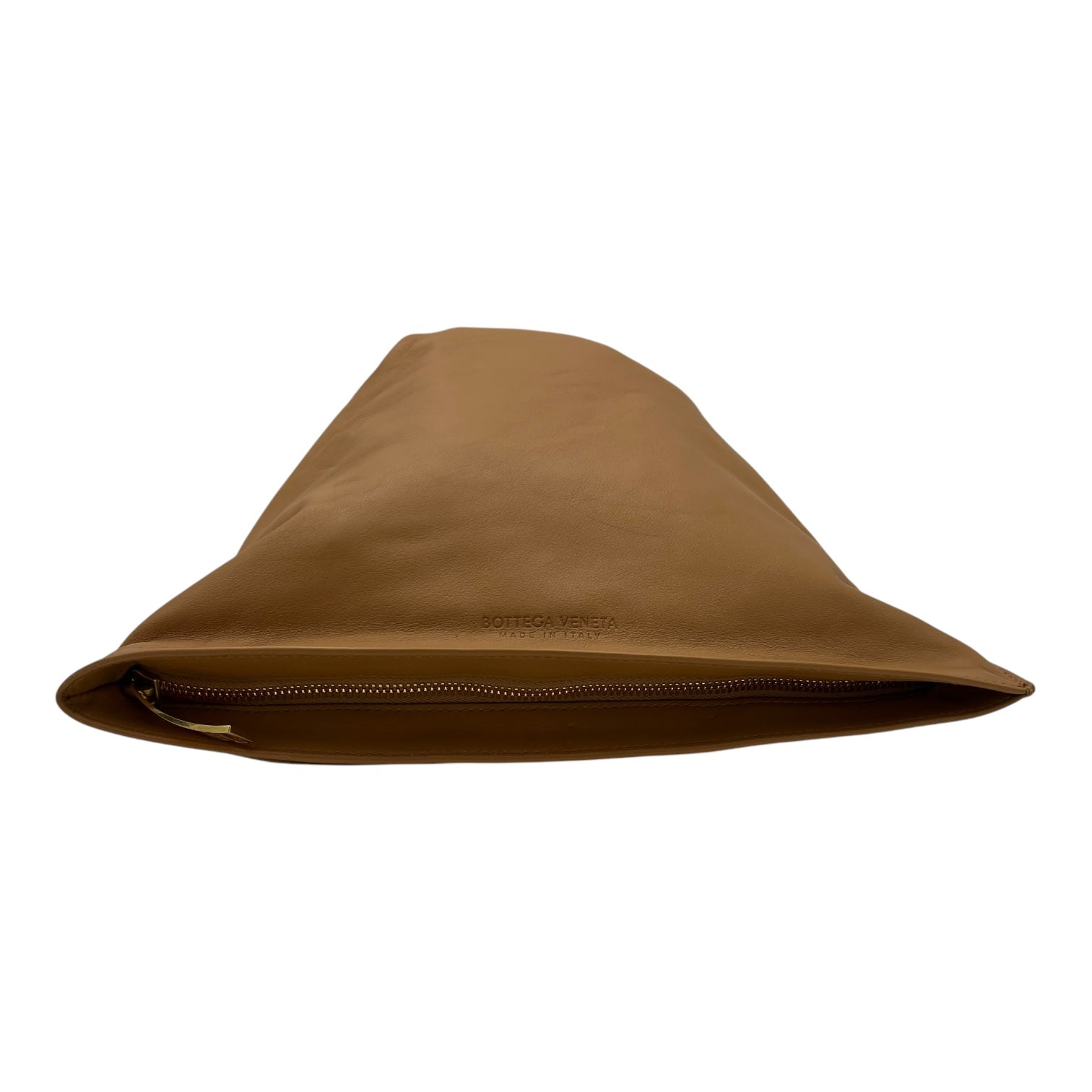 Twist Top Handle Bag Brown in Calfskin, Gold hardware