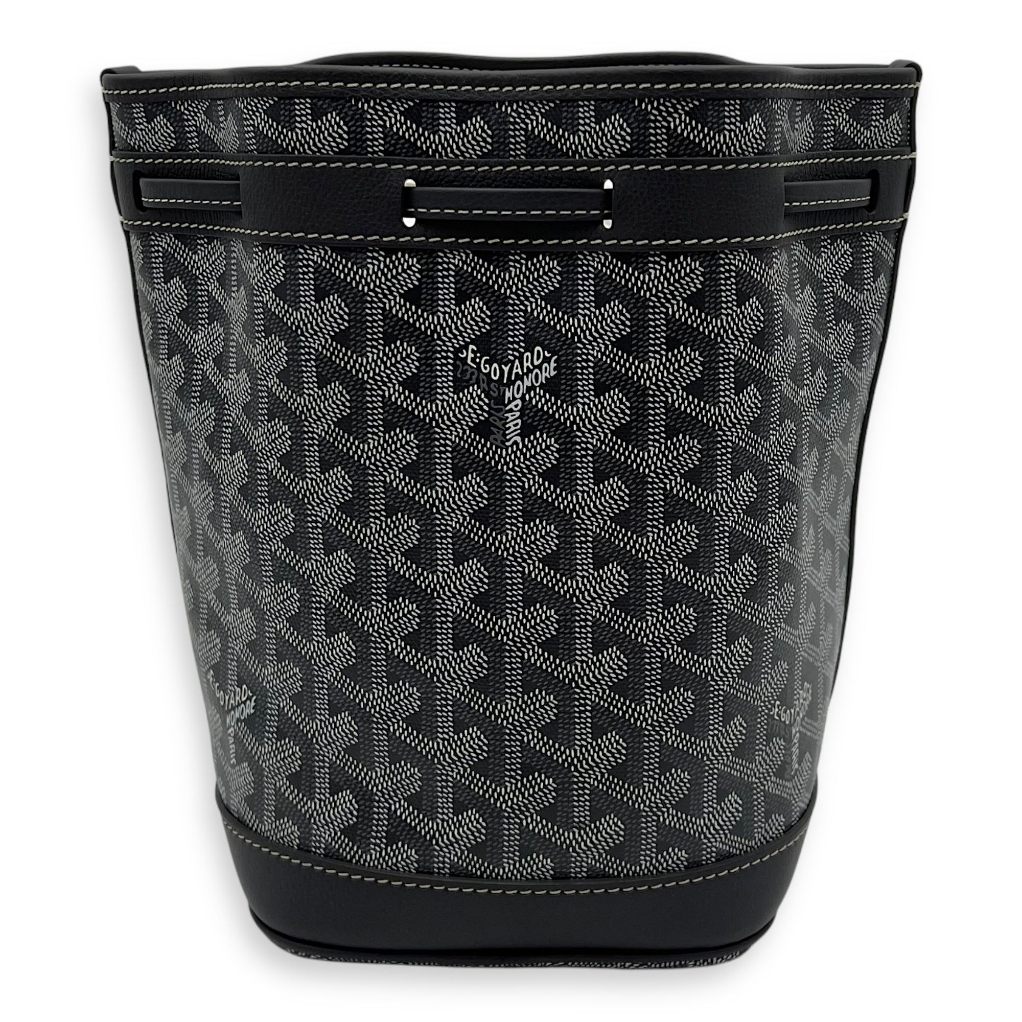 Petit Flot Crossbody Bag Grey in Coated Canvas, Silver hardware
