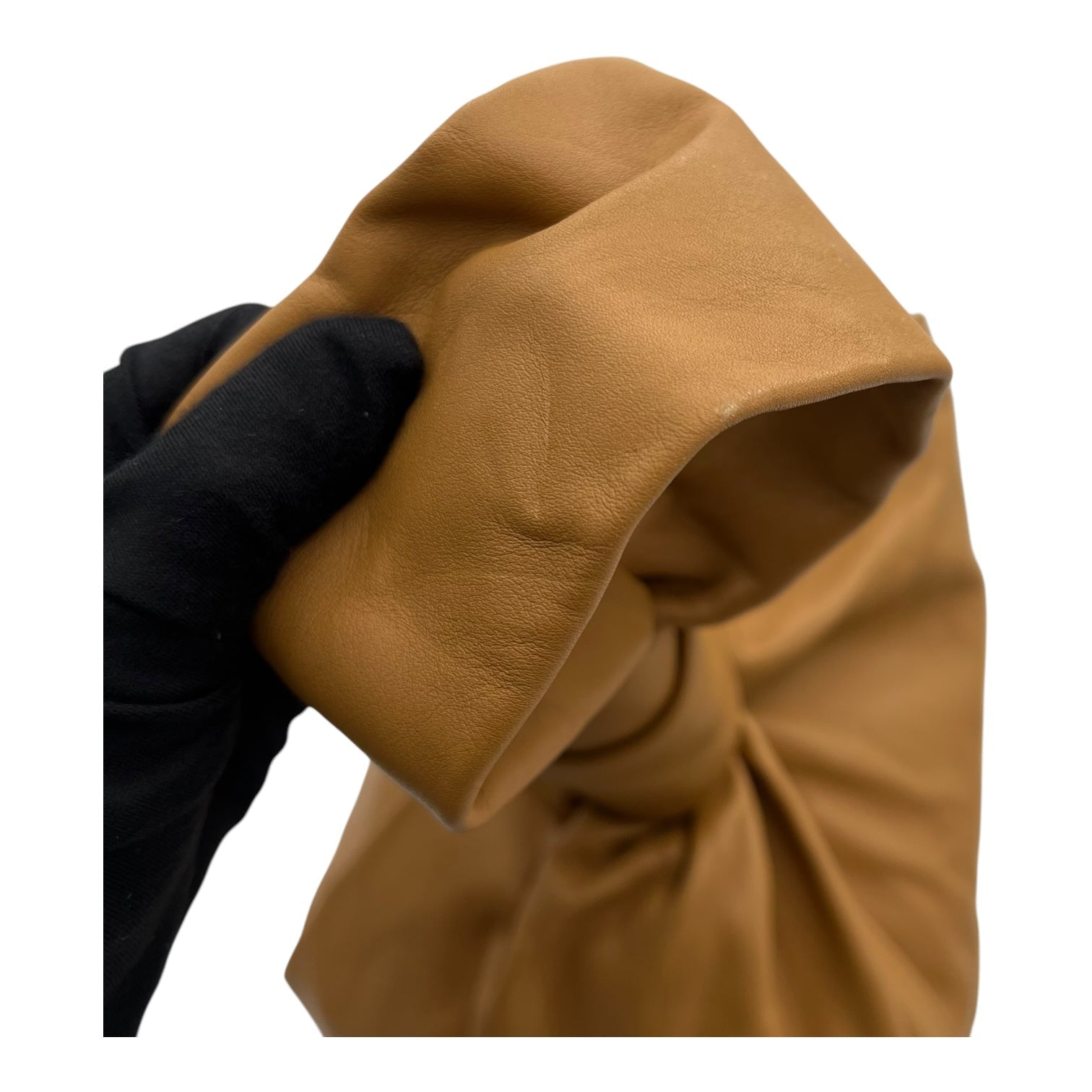 Twist Top Handle Bag Brown in Calfskin, Gold hardware