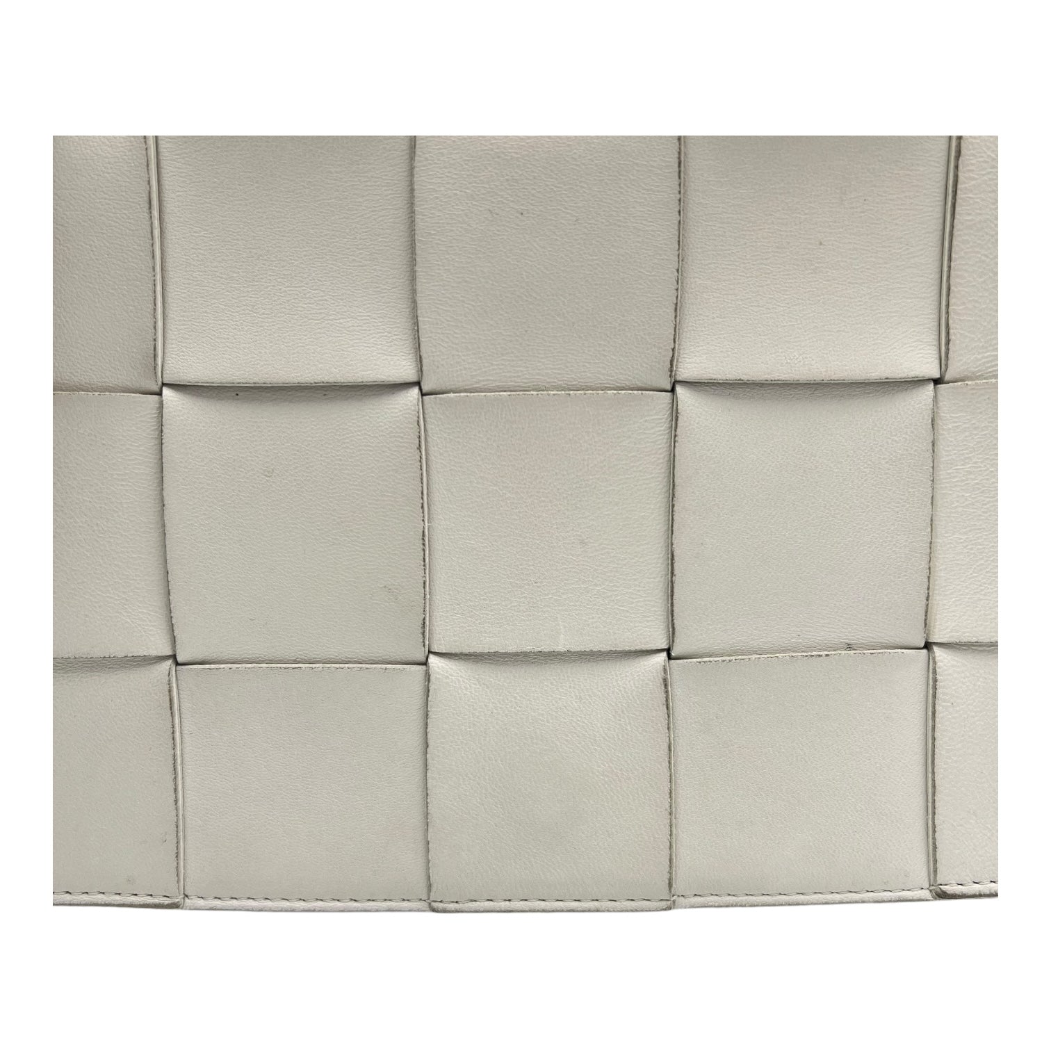 Cassette Crossbody Bag White in Calfskin, Silver hardware