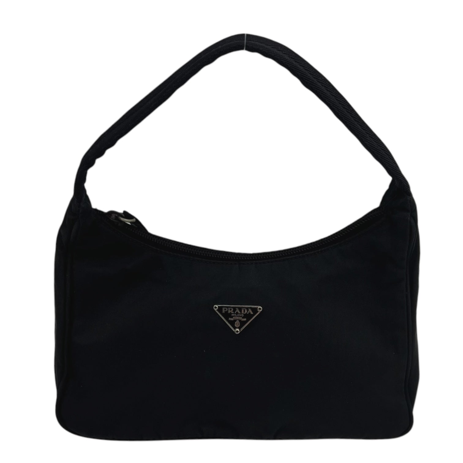 Re-Edition Shoulder Bag Black in Nylon, Silver hardware