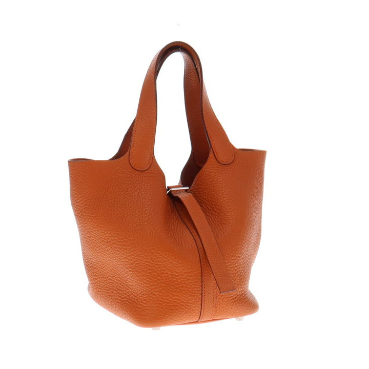 Hermes Vintage 2007 Picotin 18 Classic Orange Clemence Leather