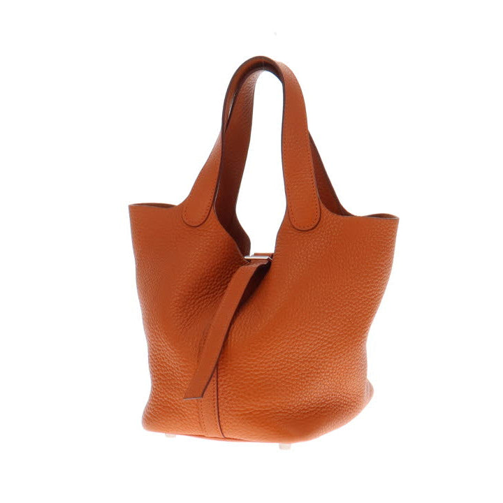 Hermes Vintage 2007 Picotin 18 Classic Orange Clemence Leather