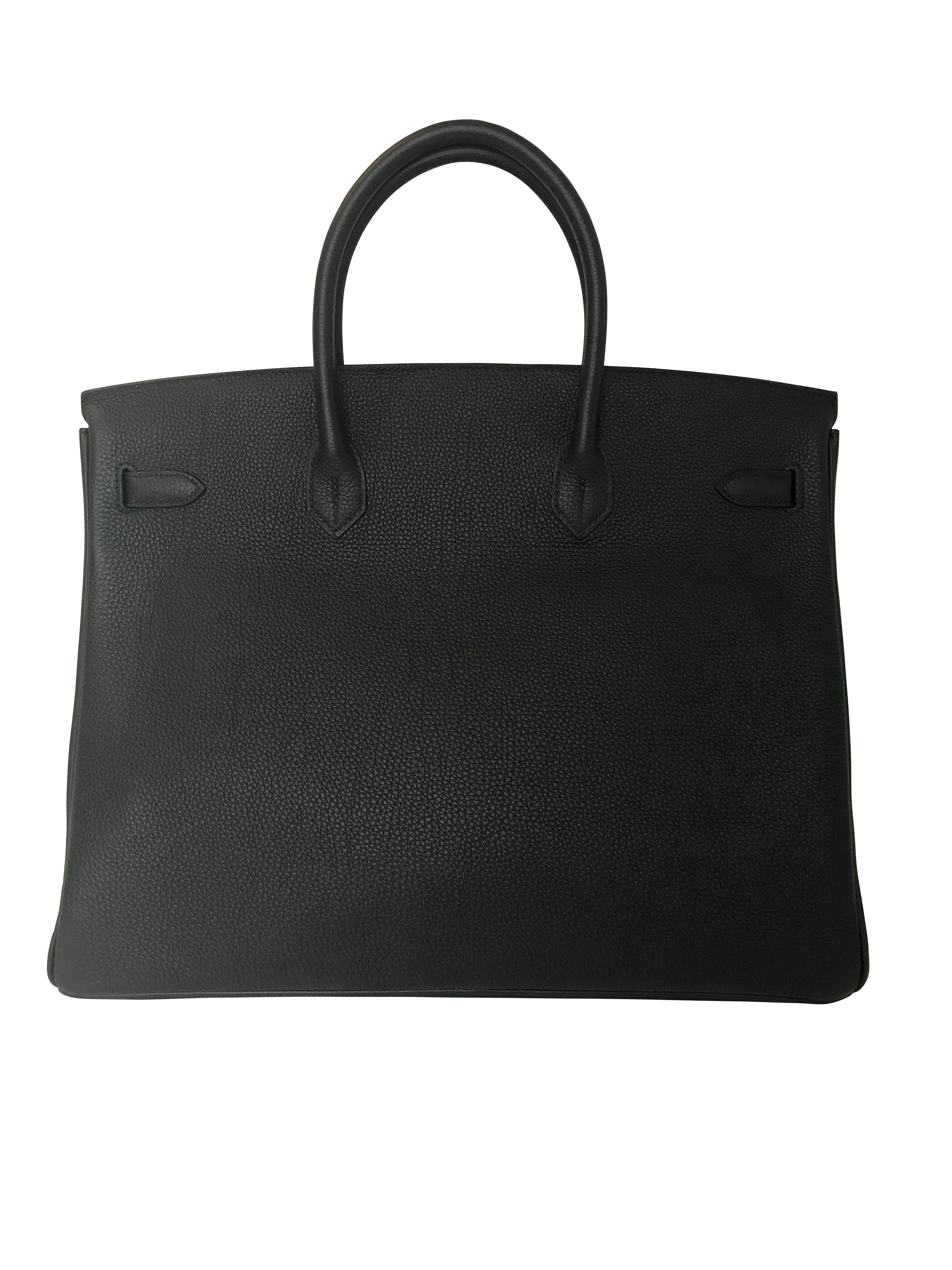 Hermès Birkin 40 Black Bag PHW
