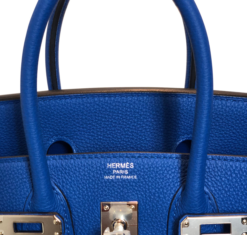 Hermès Birkin 25 Togo Bleu Zellige Bag