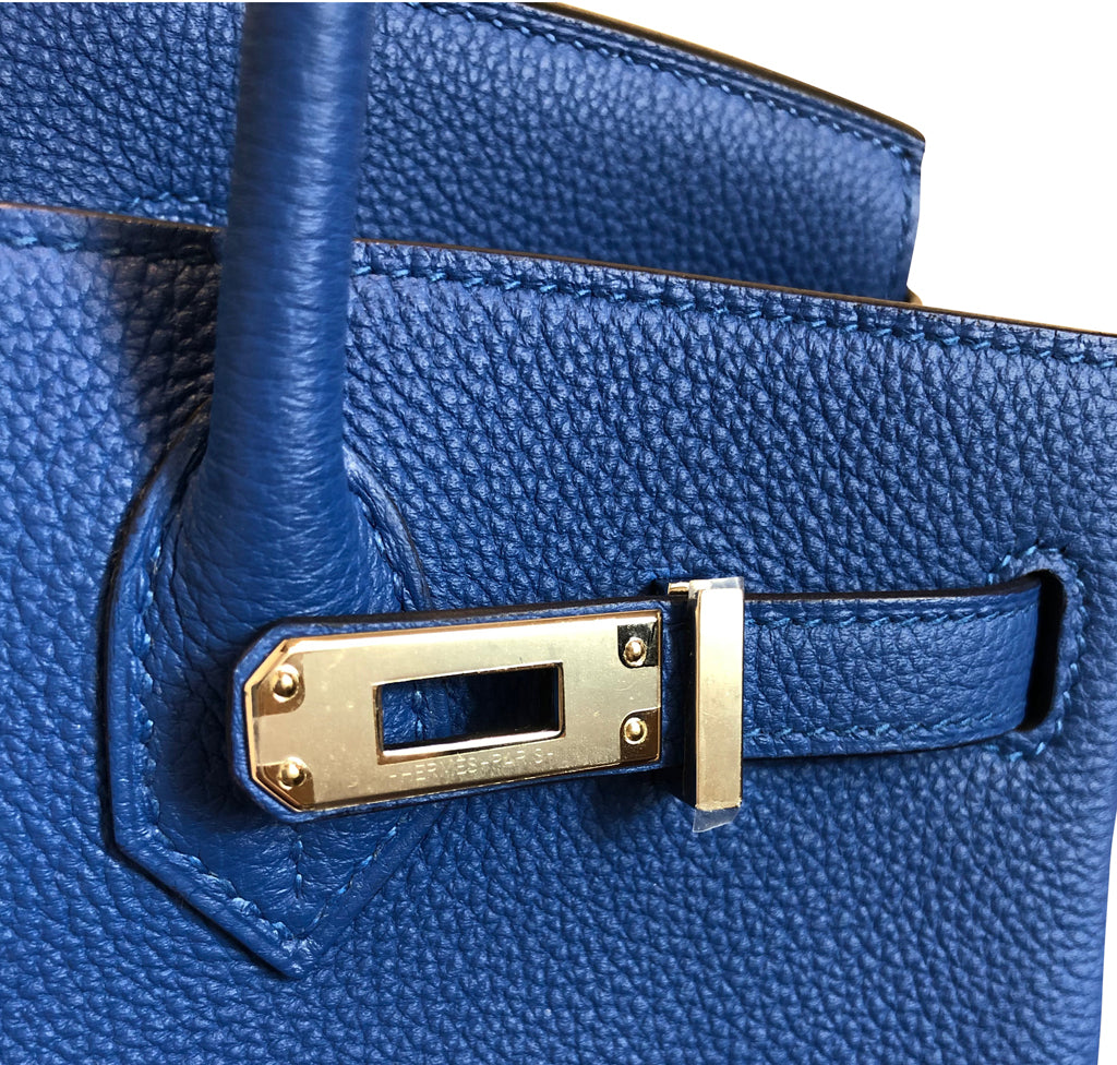 Hermès Birkin 25 Togo Bleu Zellige Bag
